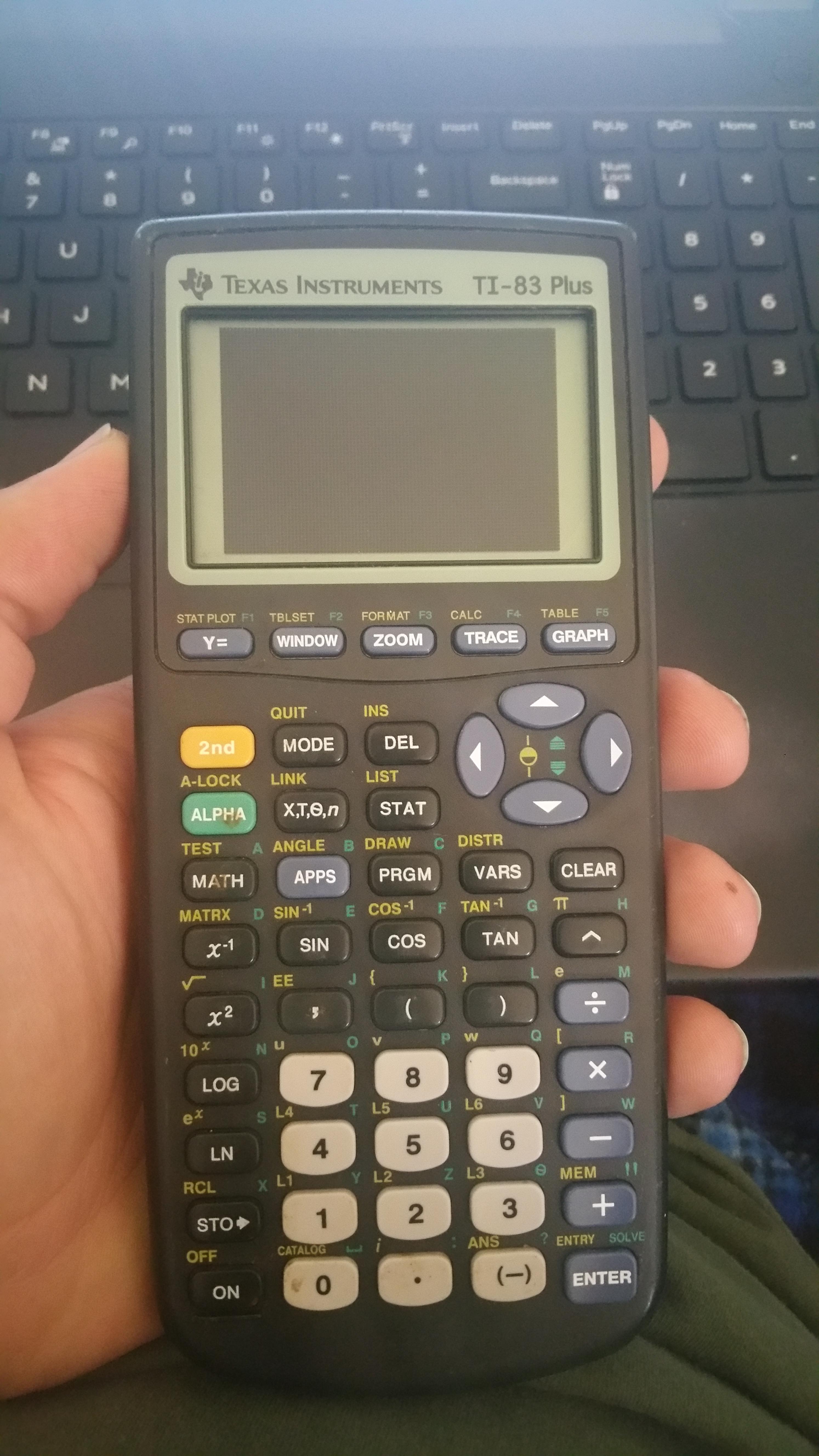 TI 83 plus black screen issue not the contrast r/TI_Calculators