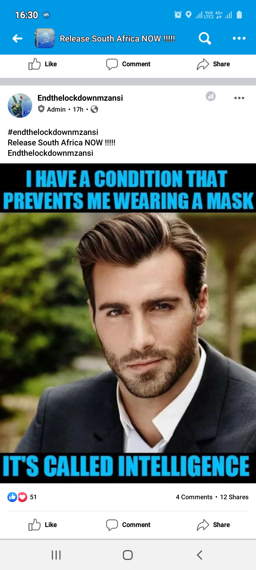 This group on Facebook is wanting to kill people by telling them not to