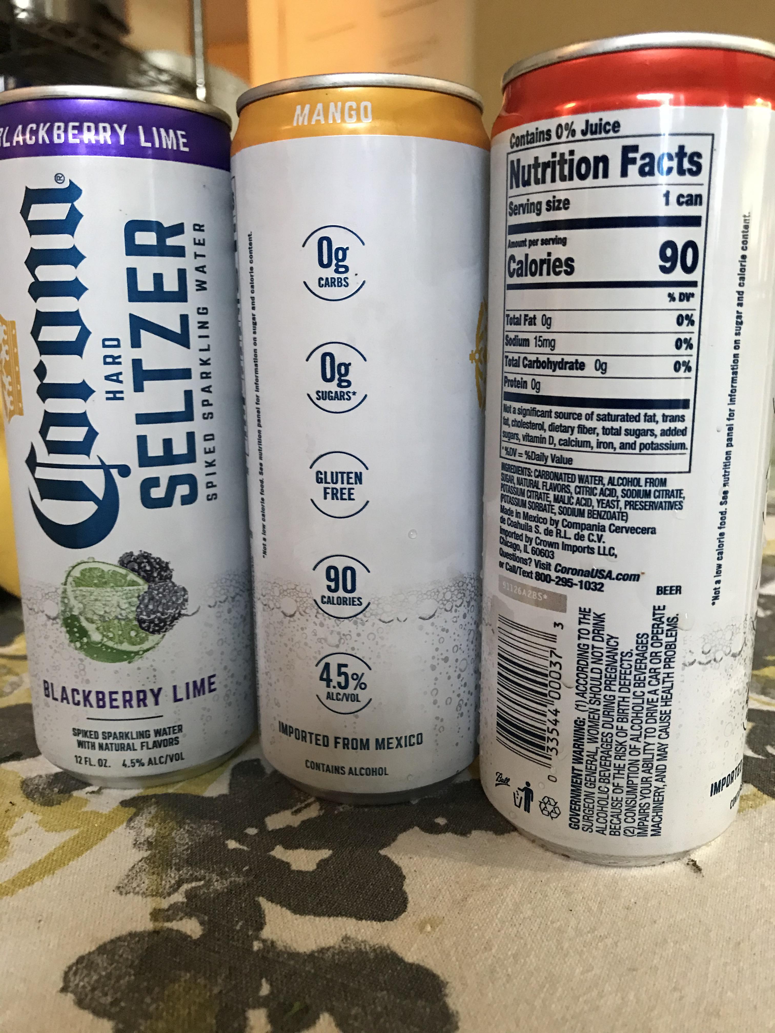Corona hard seltzers 0 carbs 90 calories r/ketodrunk