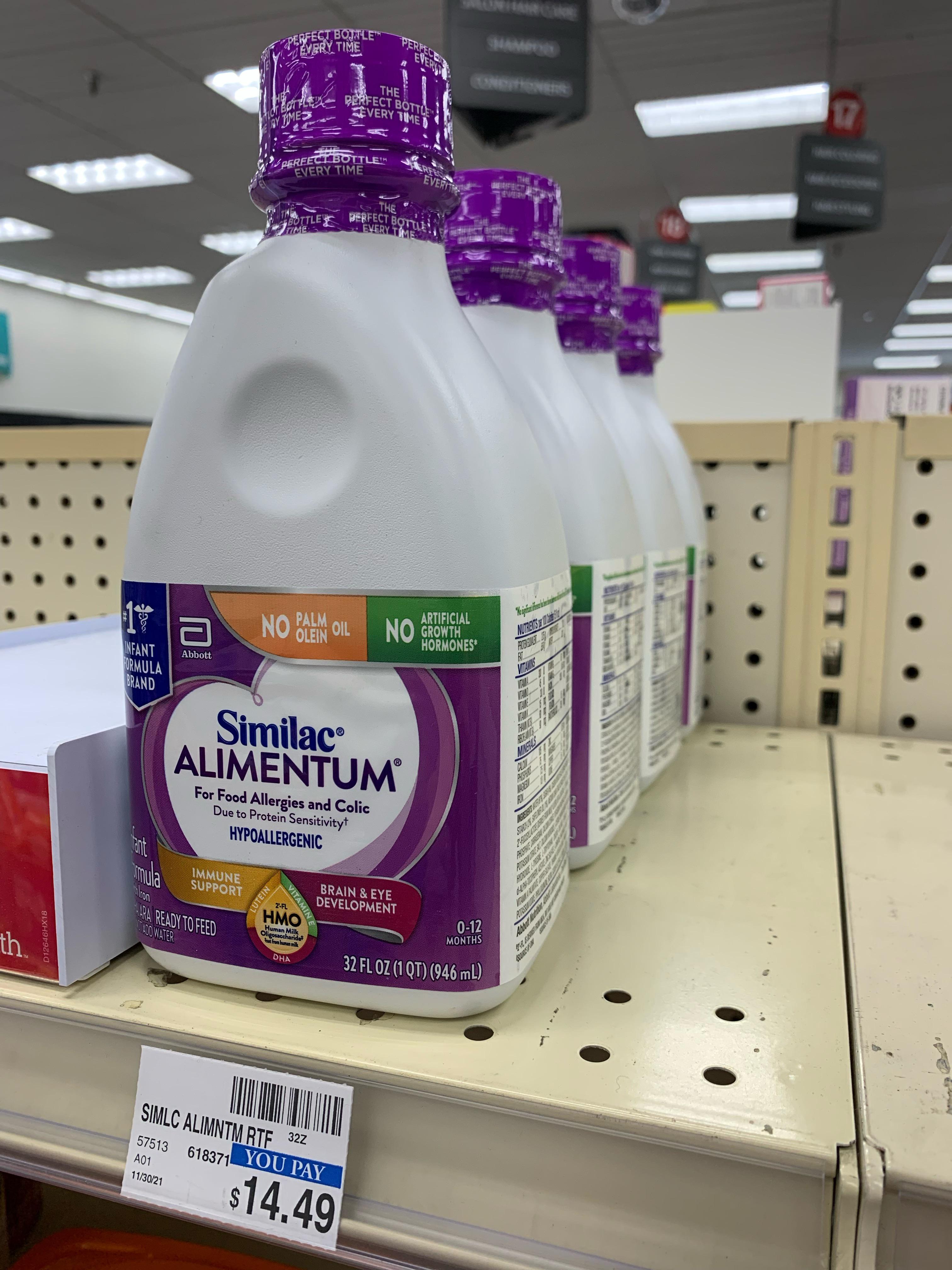 For anyone looking for Similac Alimentum there’s 4 of them at the CVS