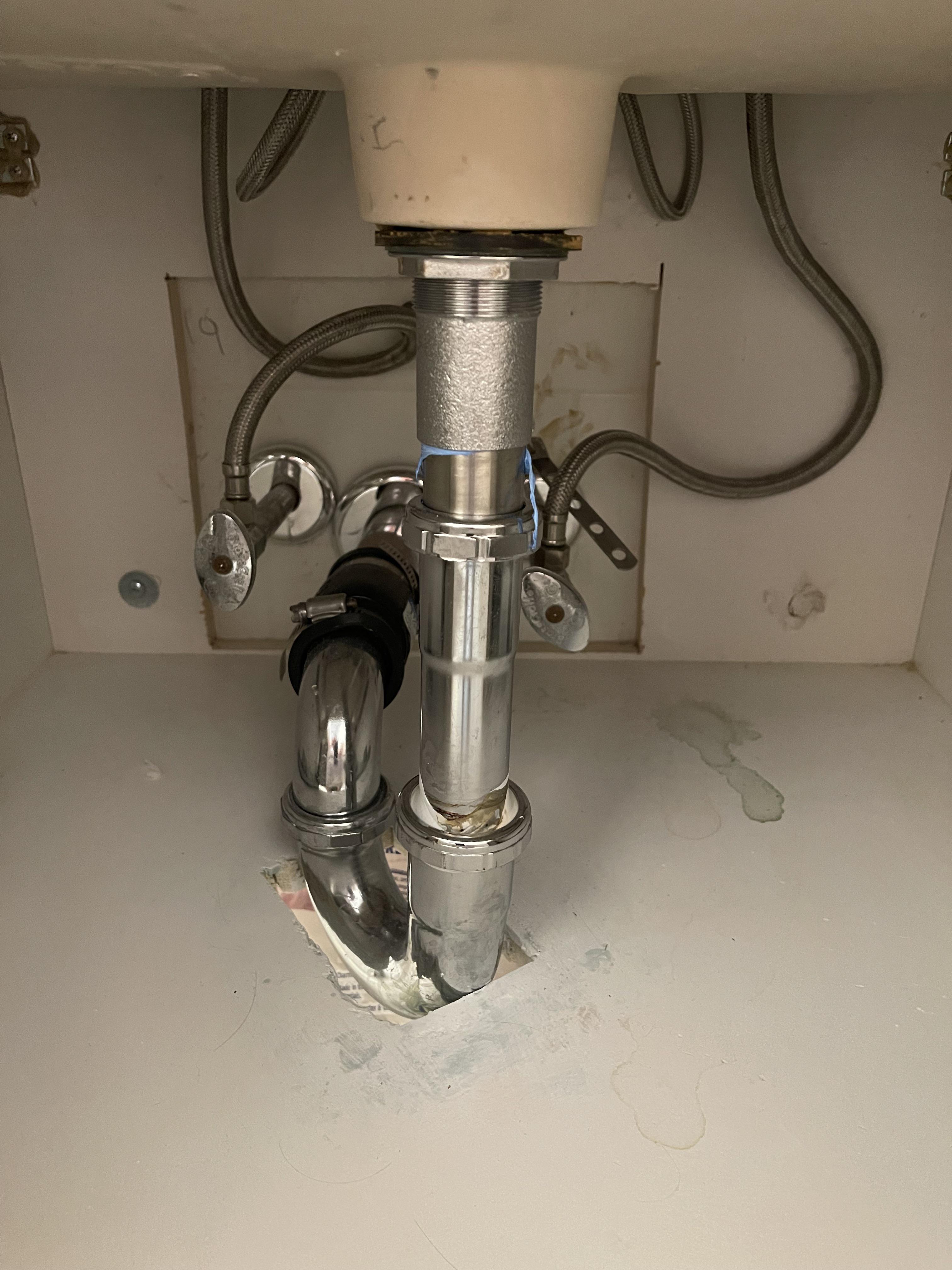 I had to go under my sink to tighten a bolt for a loose faucet