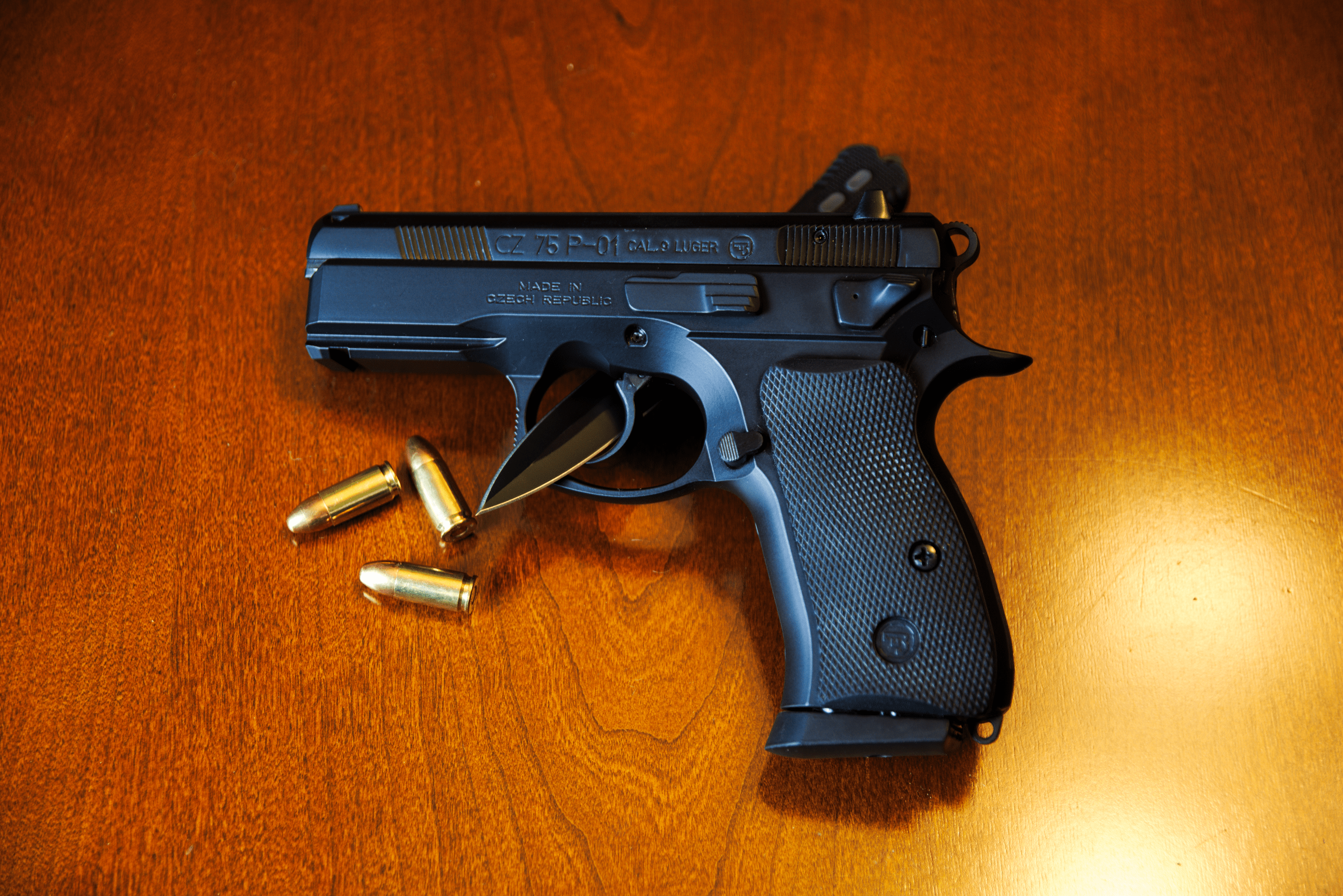 First hand gun! CZ P01 for 450 new! The sights shoot way left though