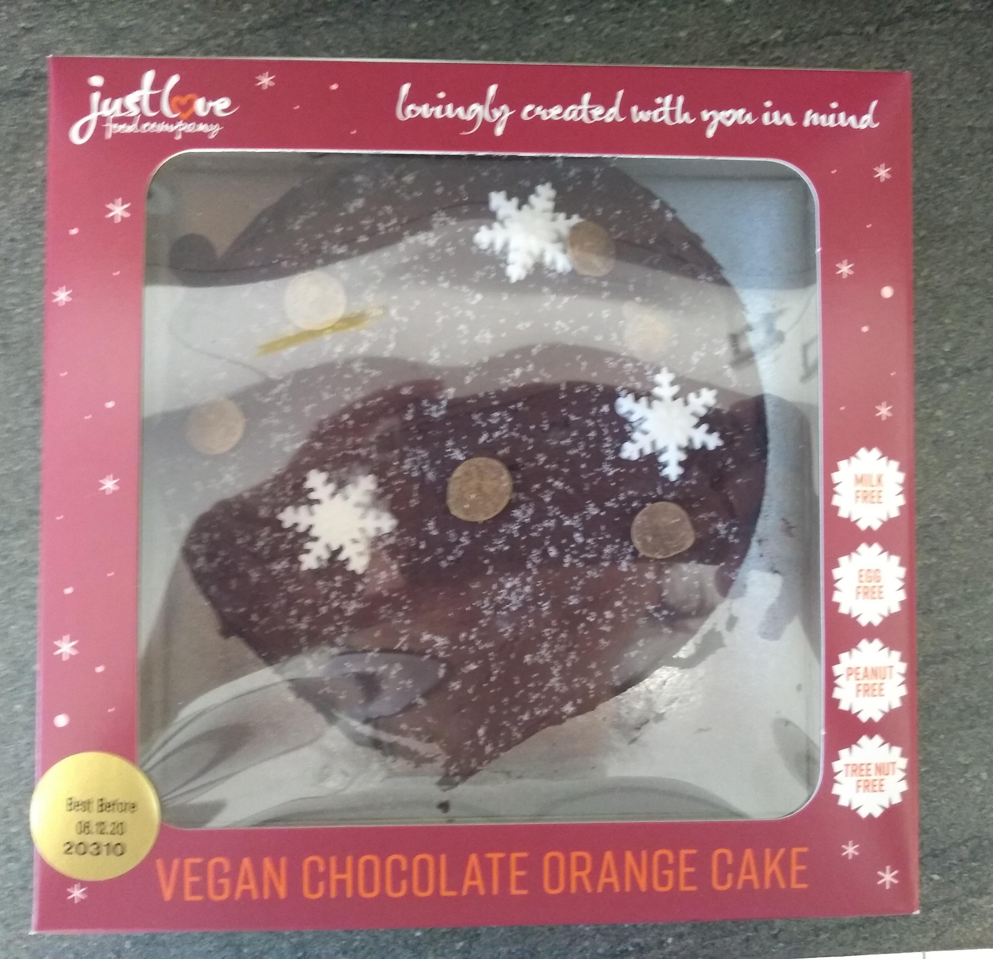 JustLove Xmas Chocolate orange cake from Tesco! r/veganuk