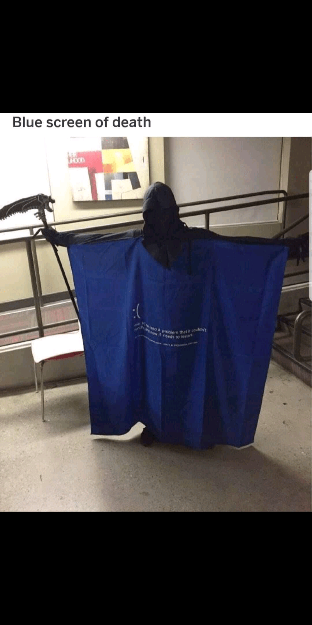 Blue screen of death Halloween costume! r/ProgrammerHumor