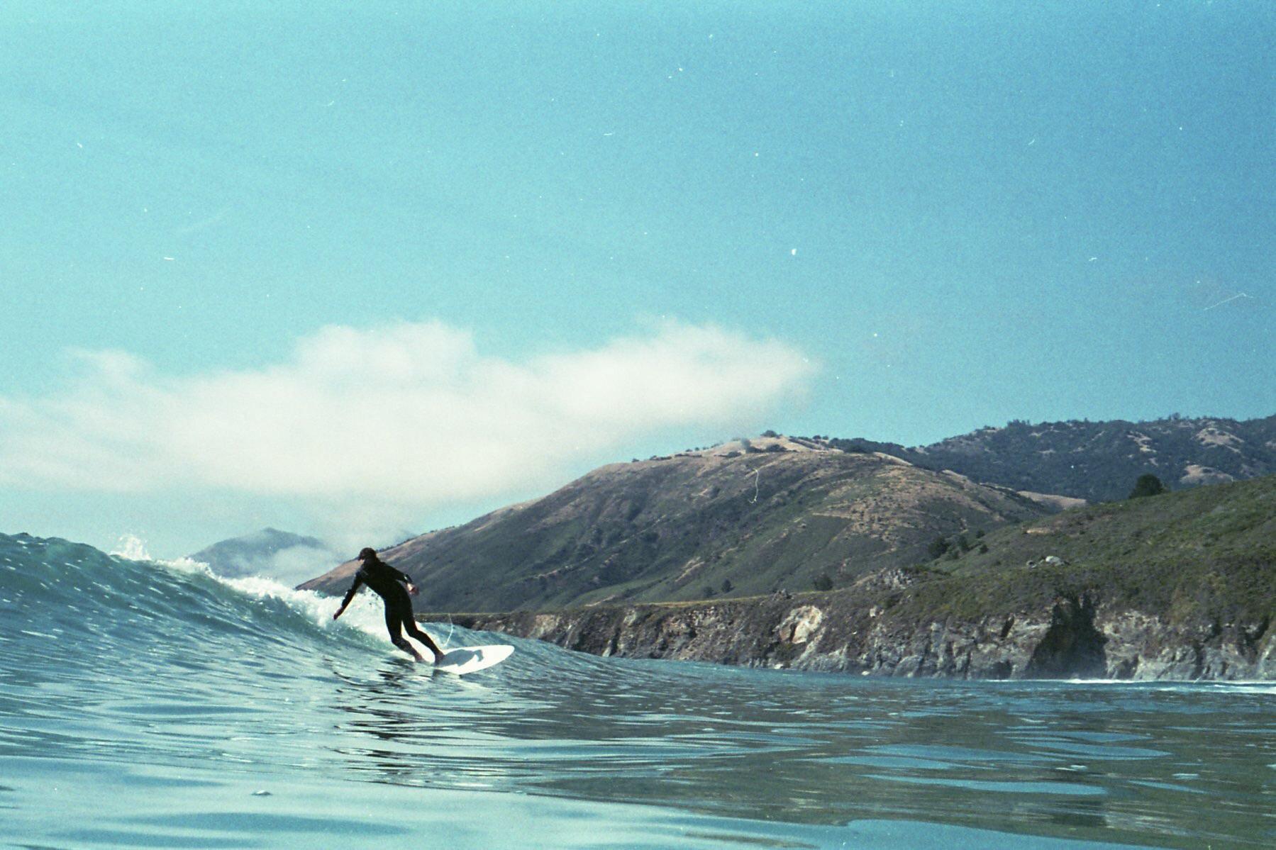 Big Sur, CA Expired Film Nikonos V r/surfing