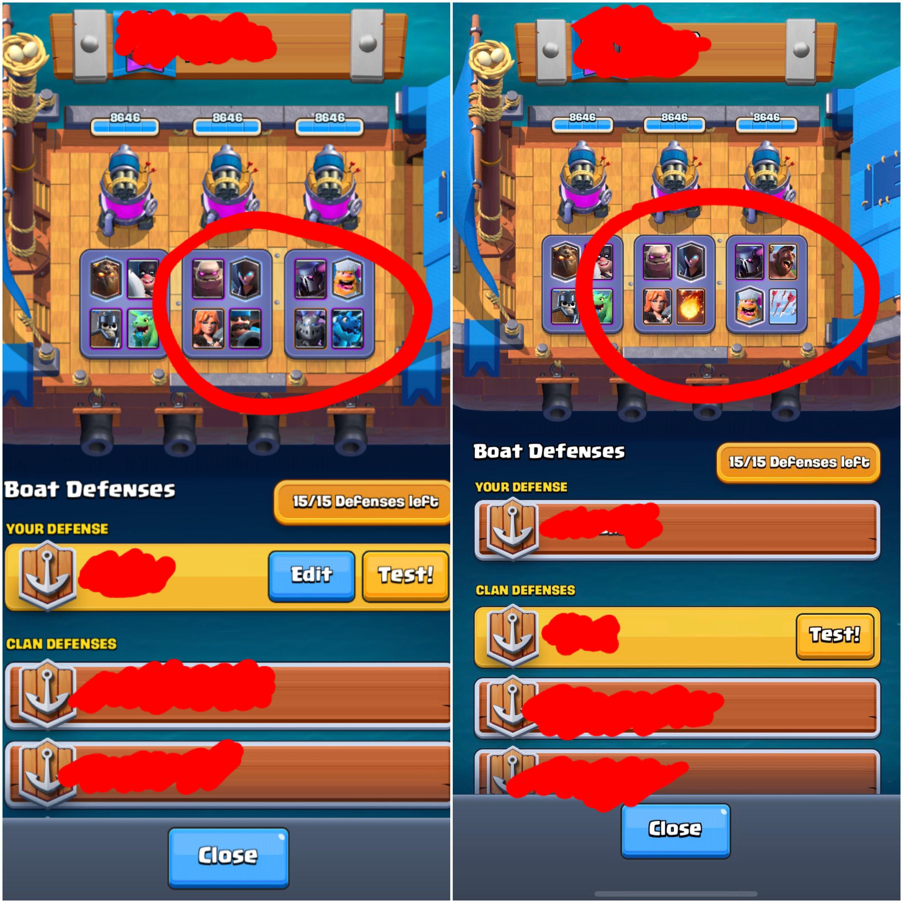 Updating/Changing the boat defense does not seem to update r/ClashRoyale