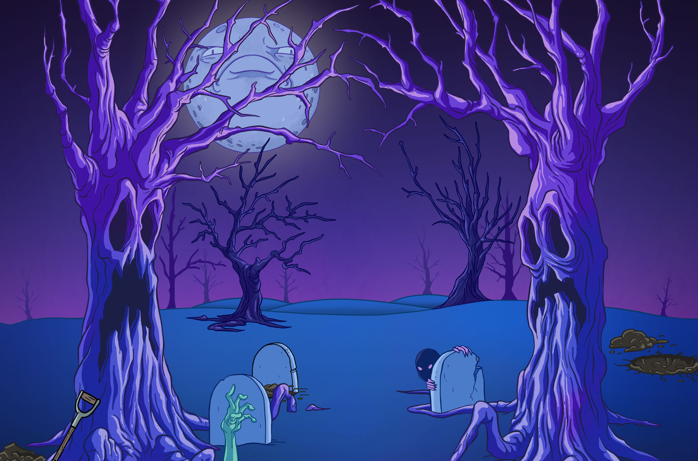 Haunted Forest from Alex Pardee. zoombackgrounds