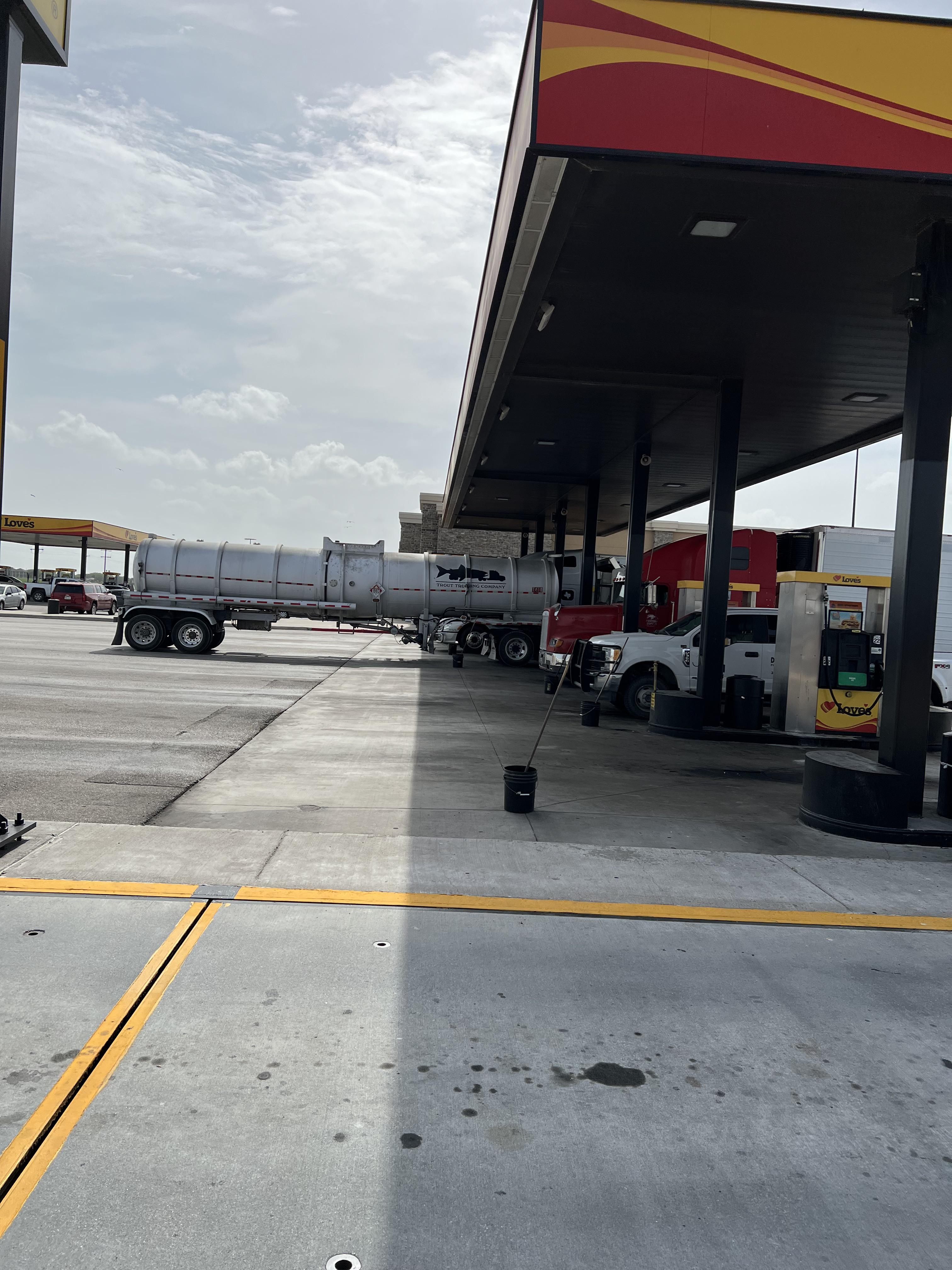 Can anyone guess why Trout Trucking drivers all pull the wrong way into