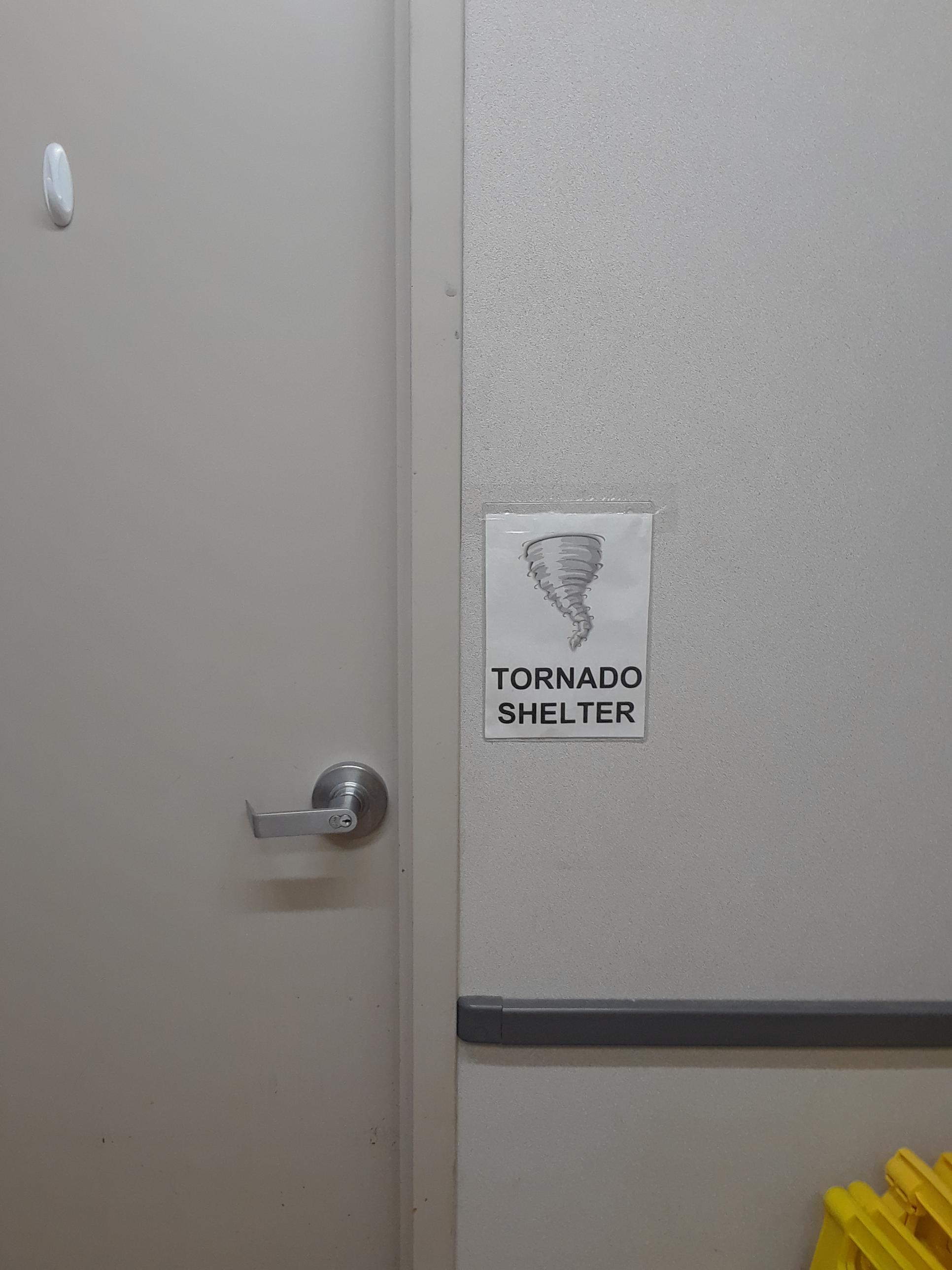 This Bed Bath And Body Works has a tornado shelter in it. (I live in