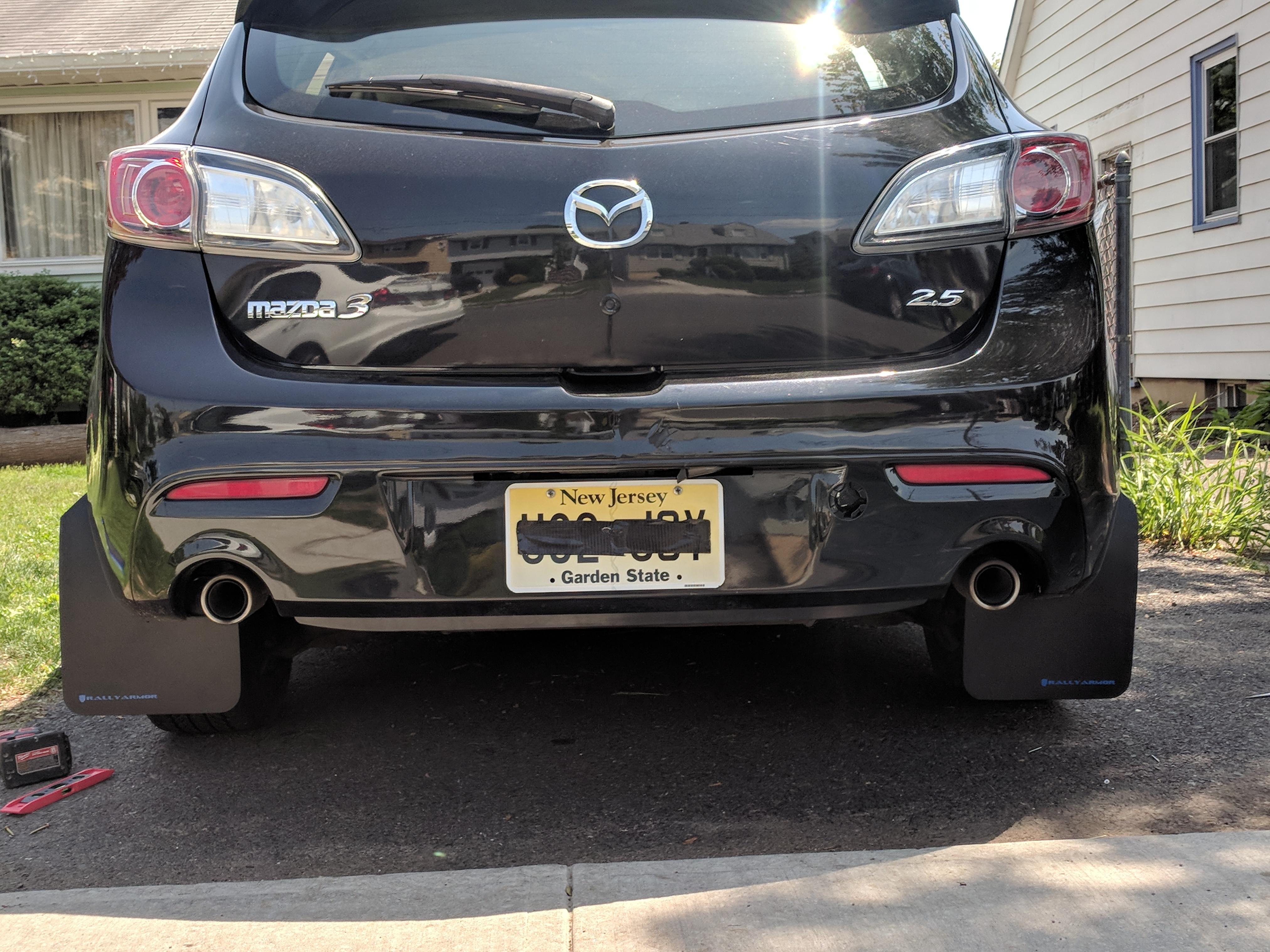Just Installed Rally Armor splash guards r/mazda3