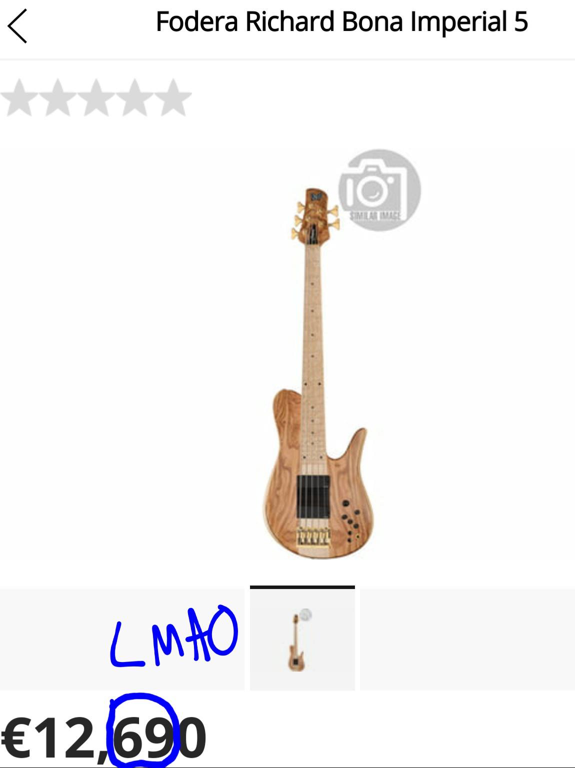 Looked up what the most expensive bass was on Thomann. "LMAOness" aside