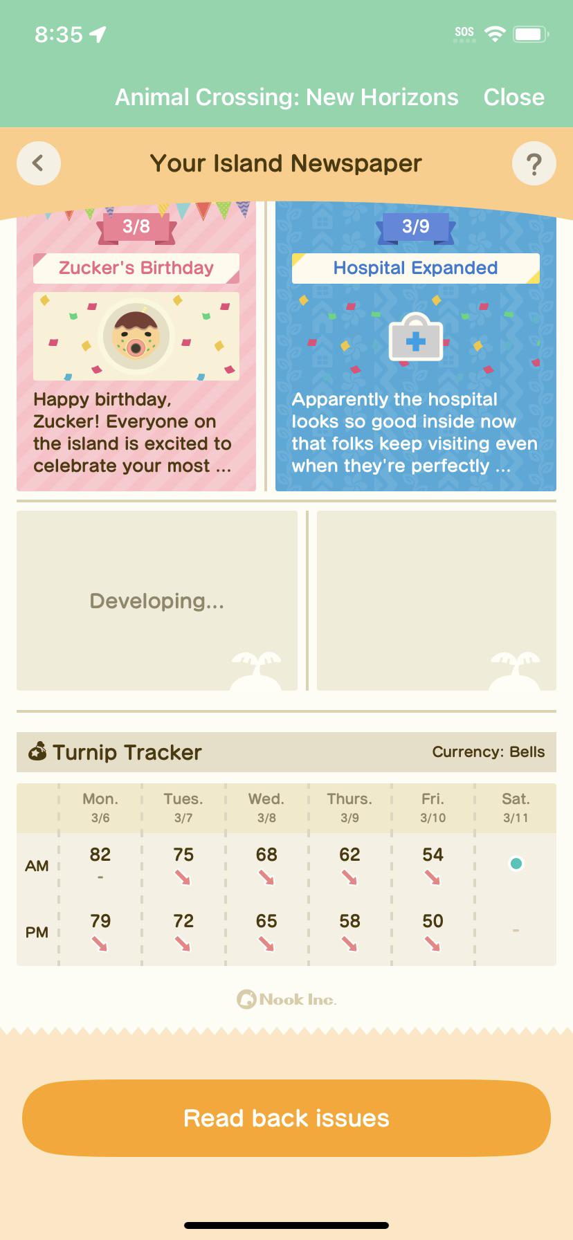 My turnip prices have been crap all week sadly 😢 r/AnimalCrossingNewHor