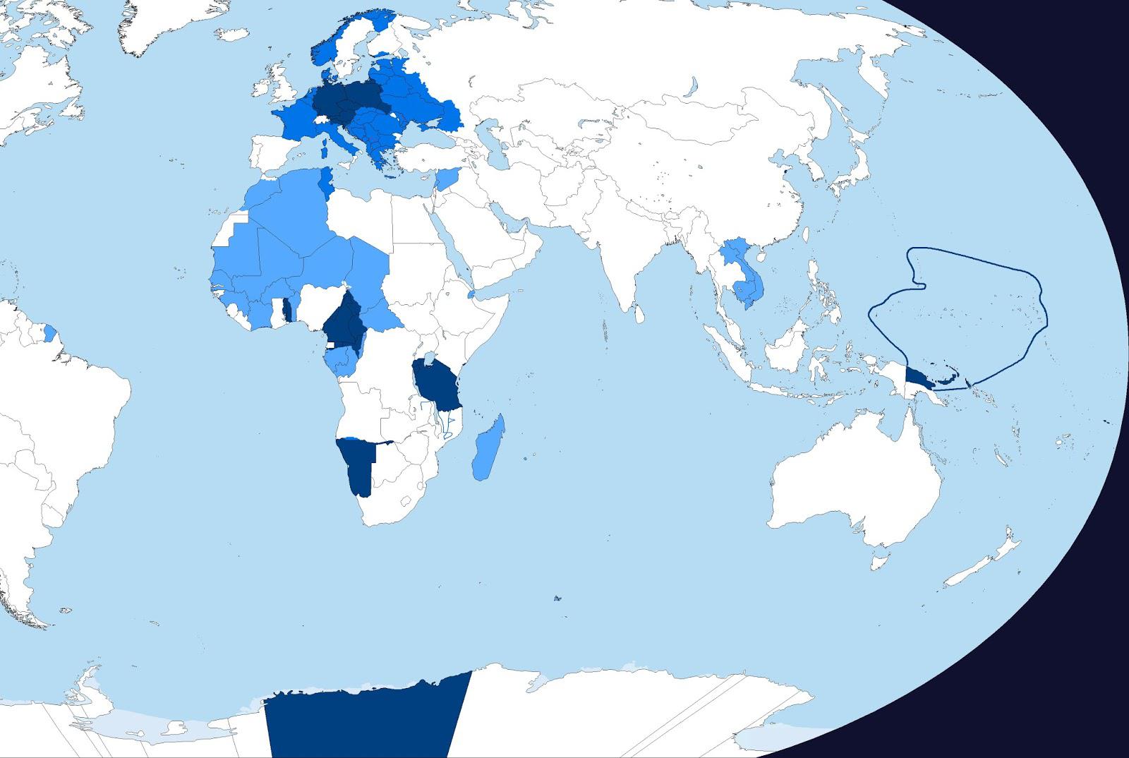 This map shows every territory that was under german controll at one
