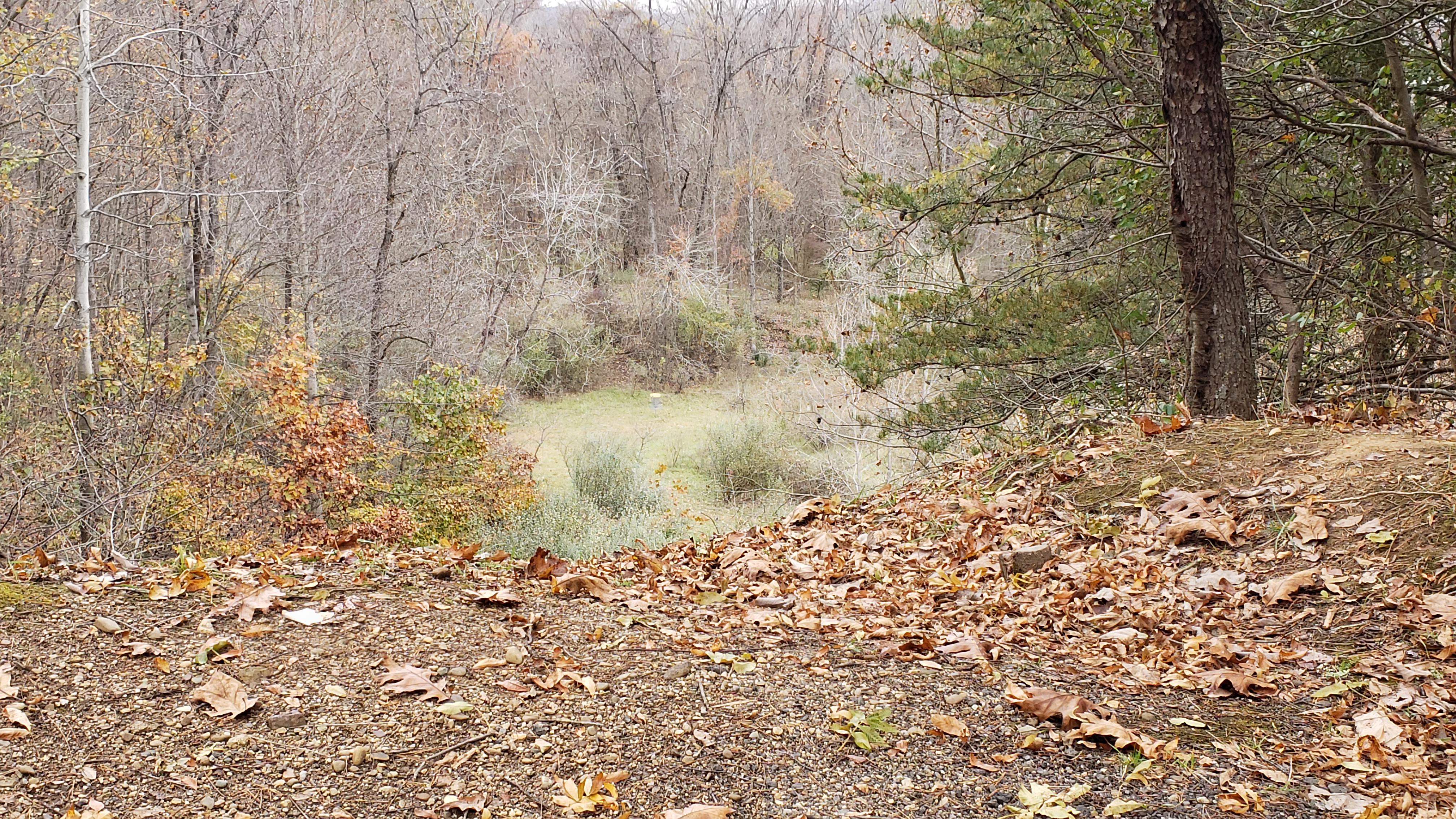 Cliff big drop. Eagles Nest hole 18. Lancaster,Ohio. ohiodiscgolf r
