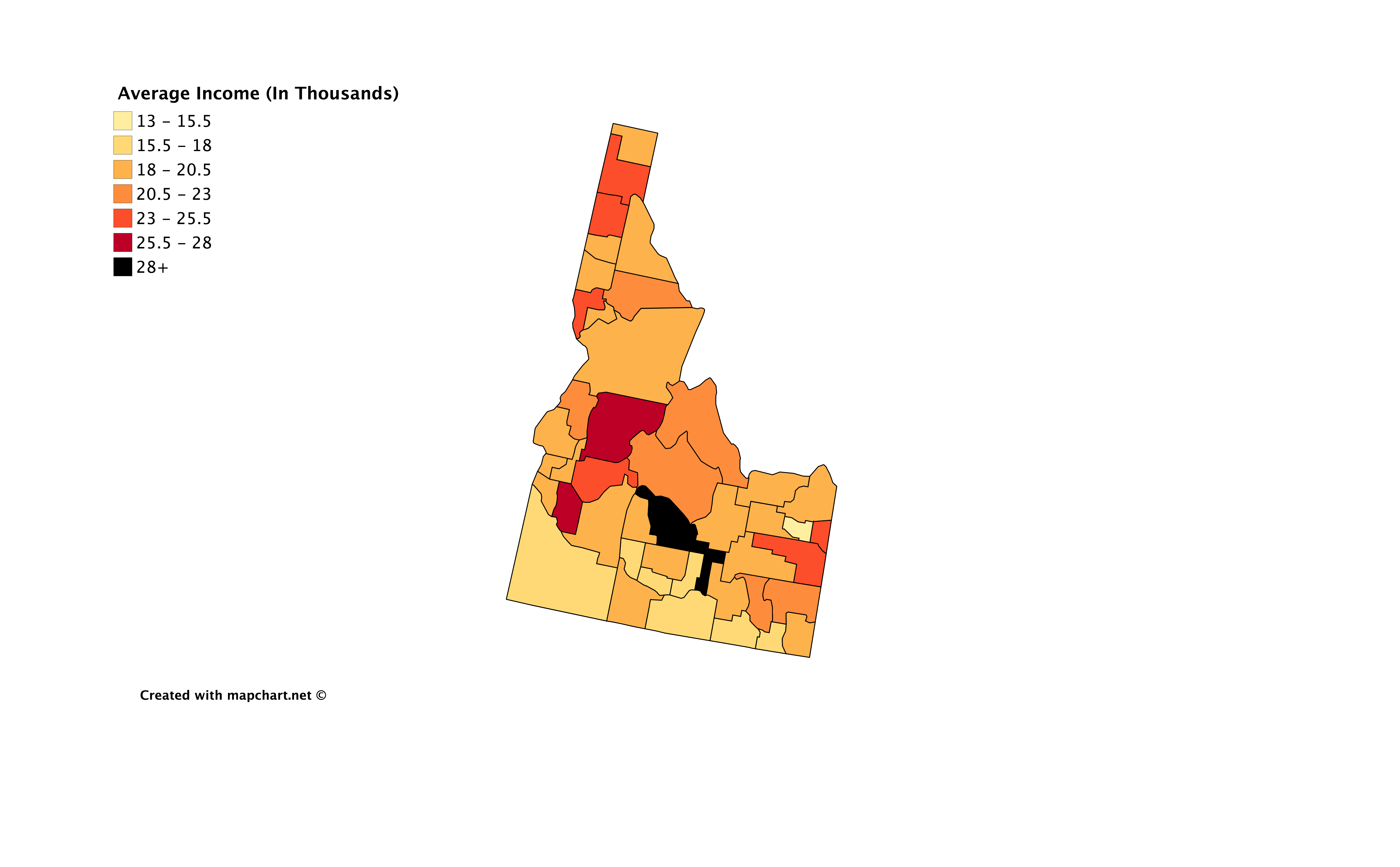 US Maps Day 12; Idaho [6900 × 4275] [OC] r/MapPorn