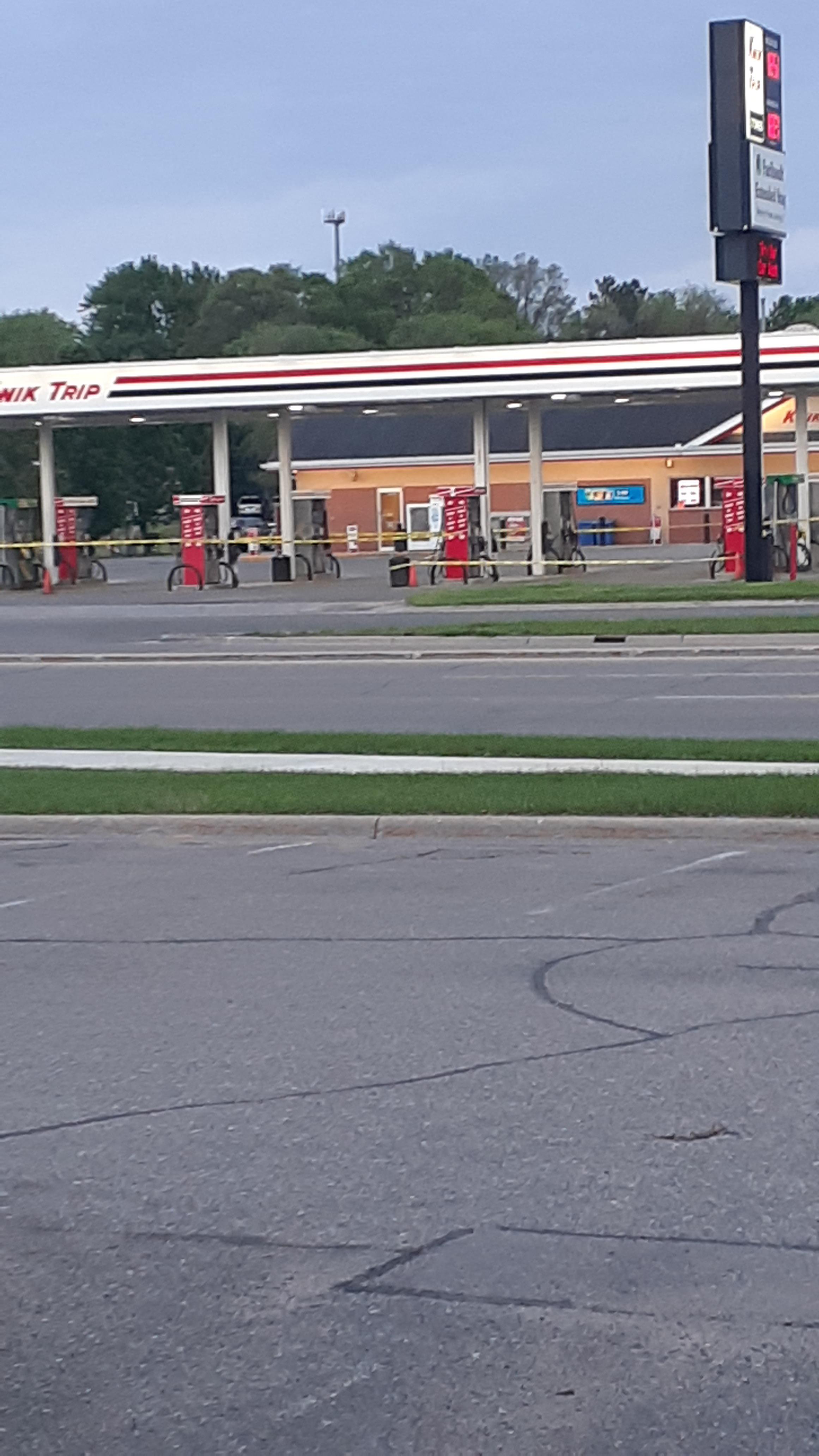 Kwik Trip in Faribault taped up and closed. minnesota