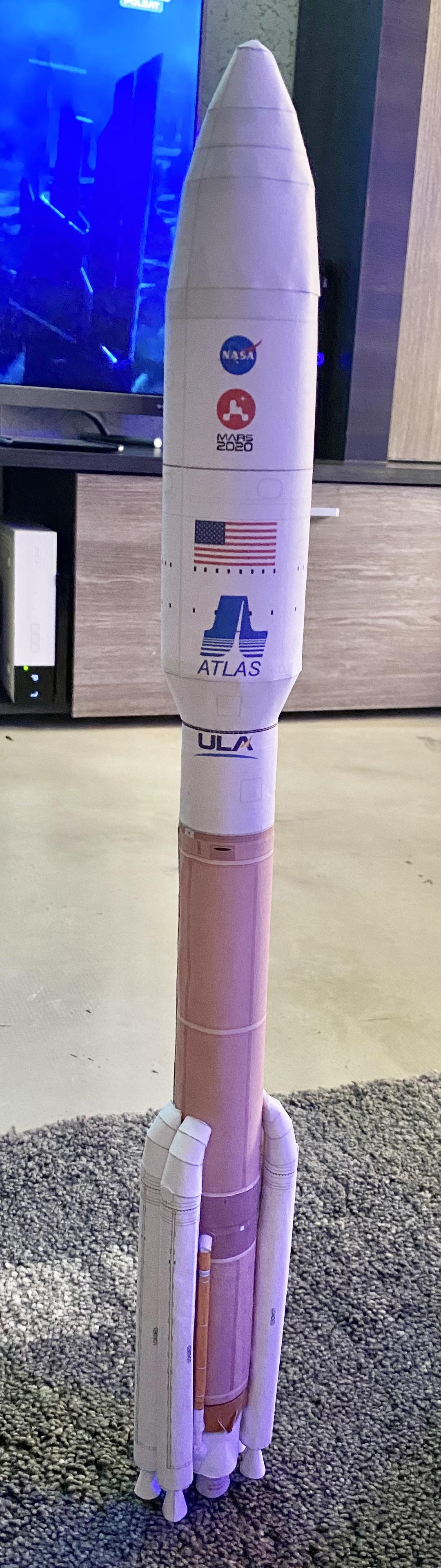 My Mars 2020 Atlas V paper craft model. What do you think? r/papercraft