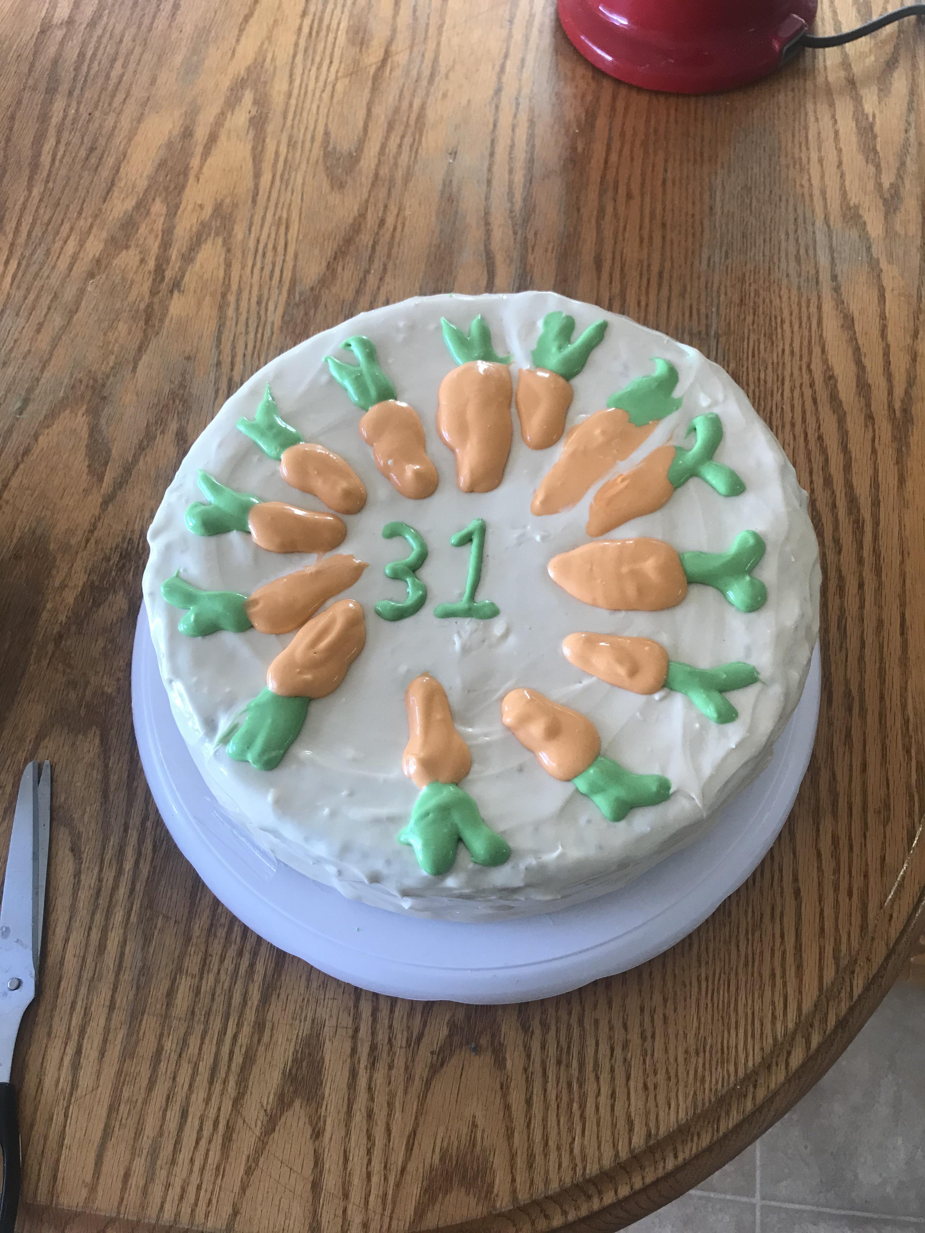 Carrot cake with lactose free cream cheese icing r/YourMorningGuru