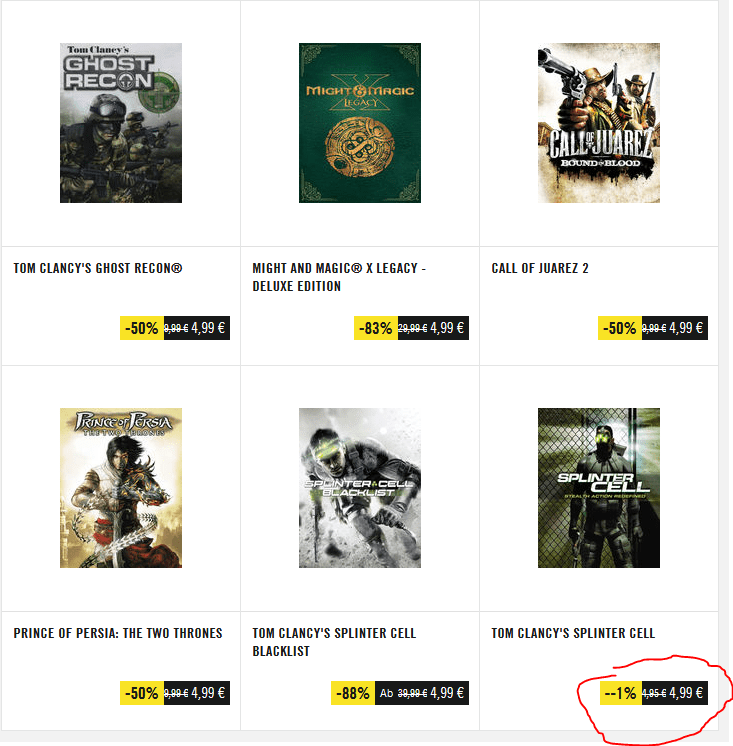 The worst "discount" on ubisoft legacy sale softwaregore
