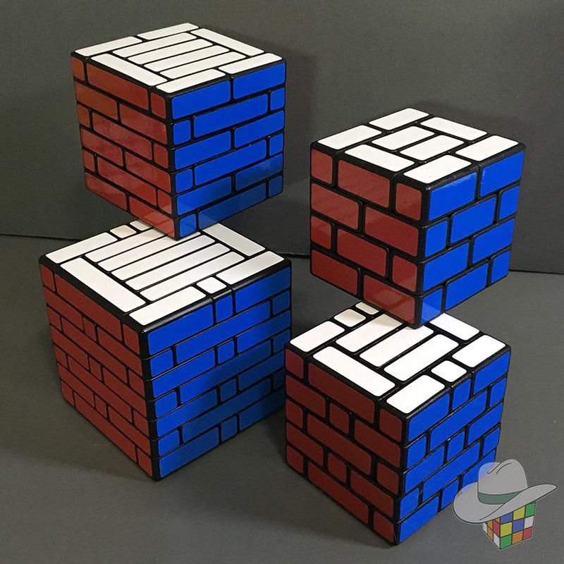 My handmade burr/wall cube collection (4x4, 5x5, 6x6, & 7x7) r/Cubers