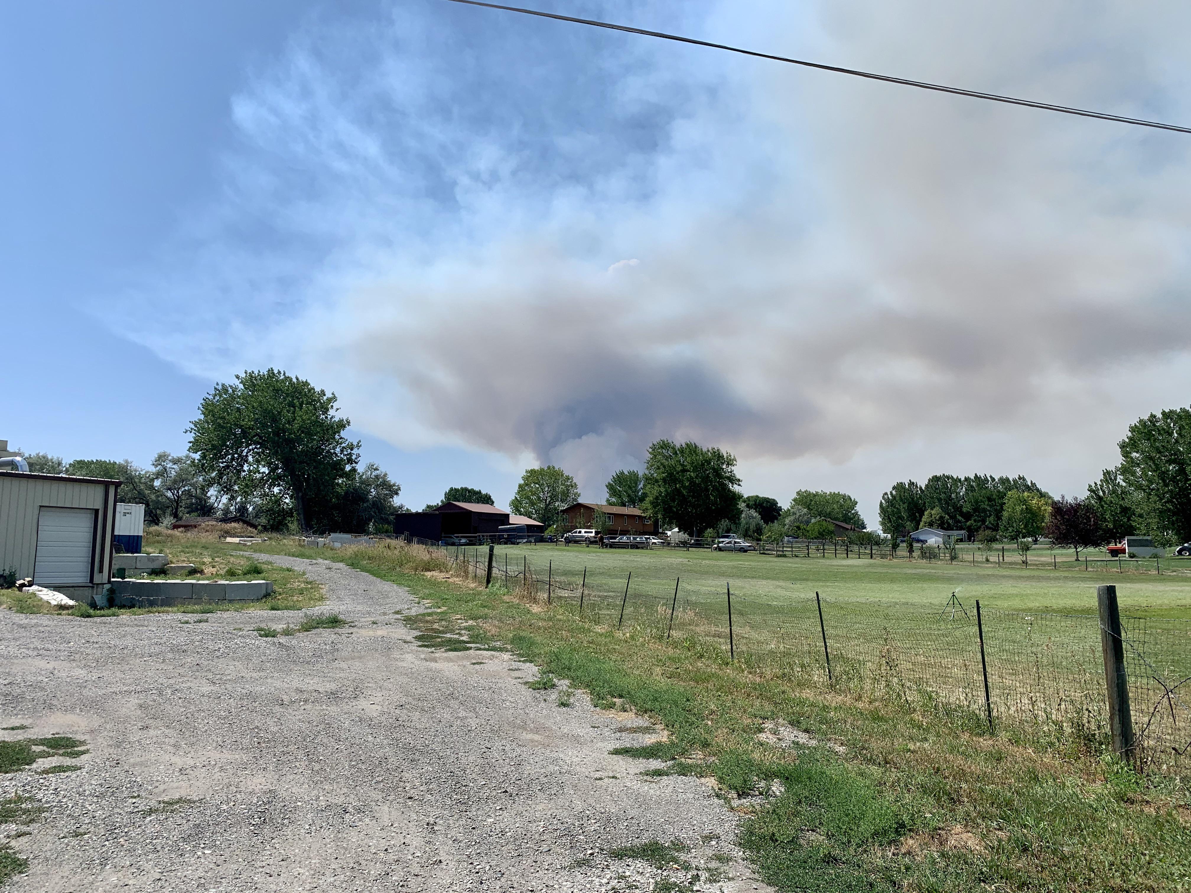 Explosive fire west of Laurel this afternoon. These winds can’t be