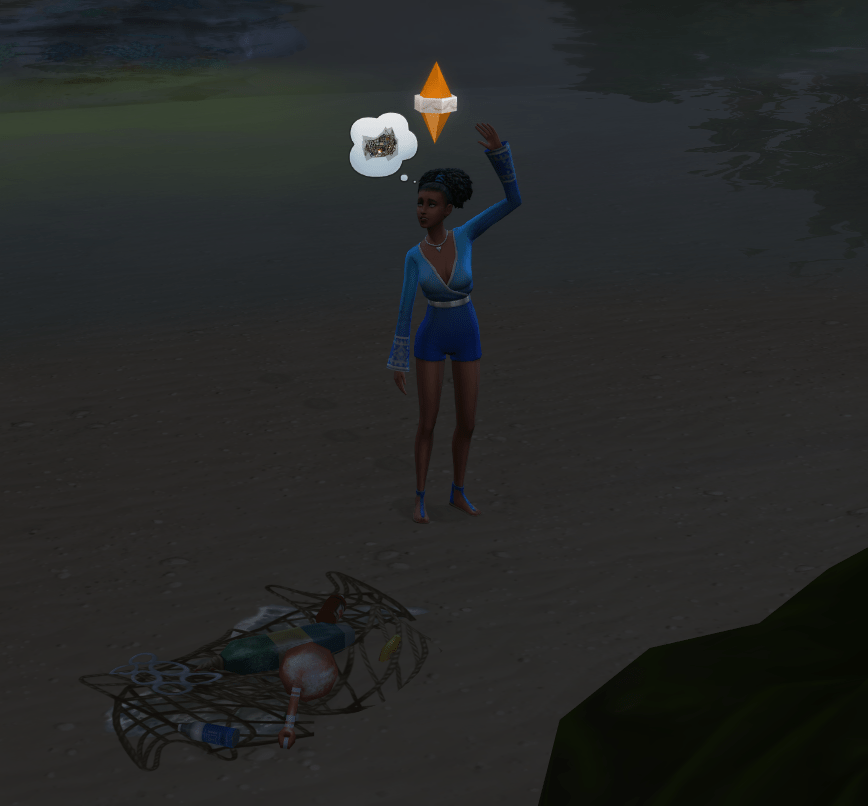 Help! My "Child of the Island"Sim is always cleaning the beach, but