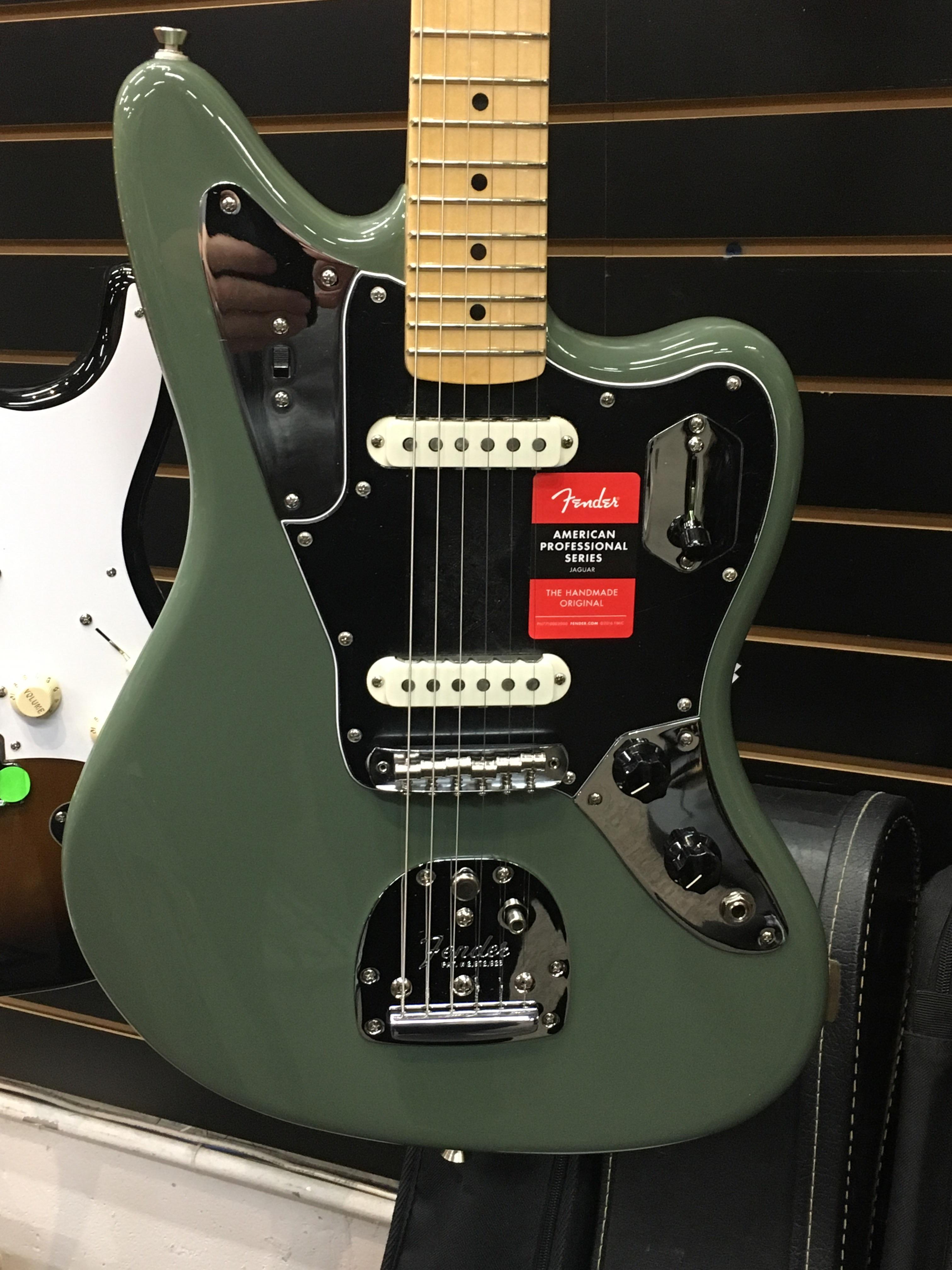 2018 Fender American Pro Jaguar in Antique Olive. Awesome playing