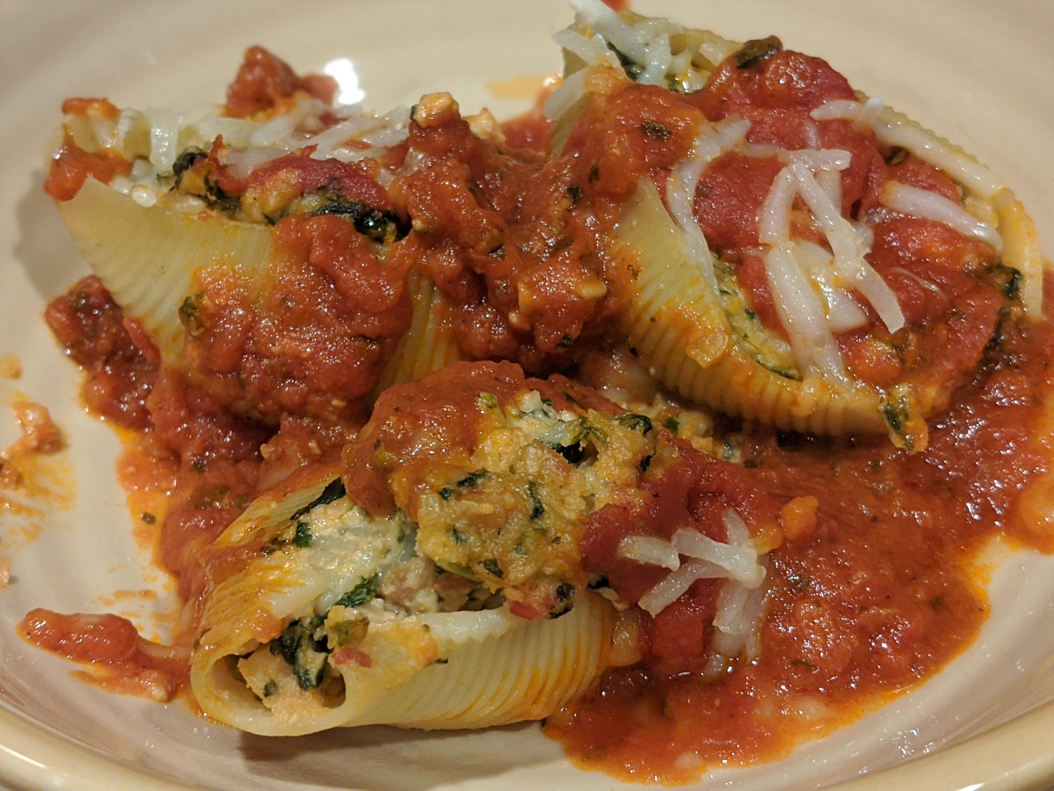 Stuffed Shells with Spinach and Kale Cashew Ricotta r/dairyfree