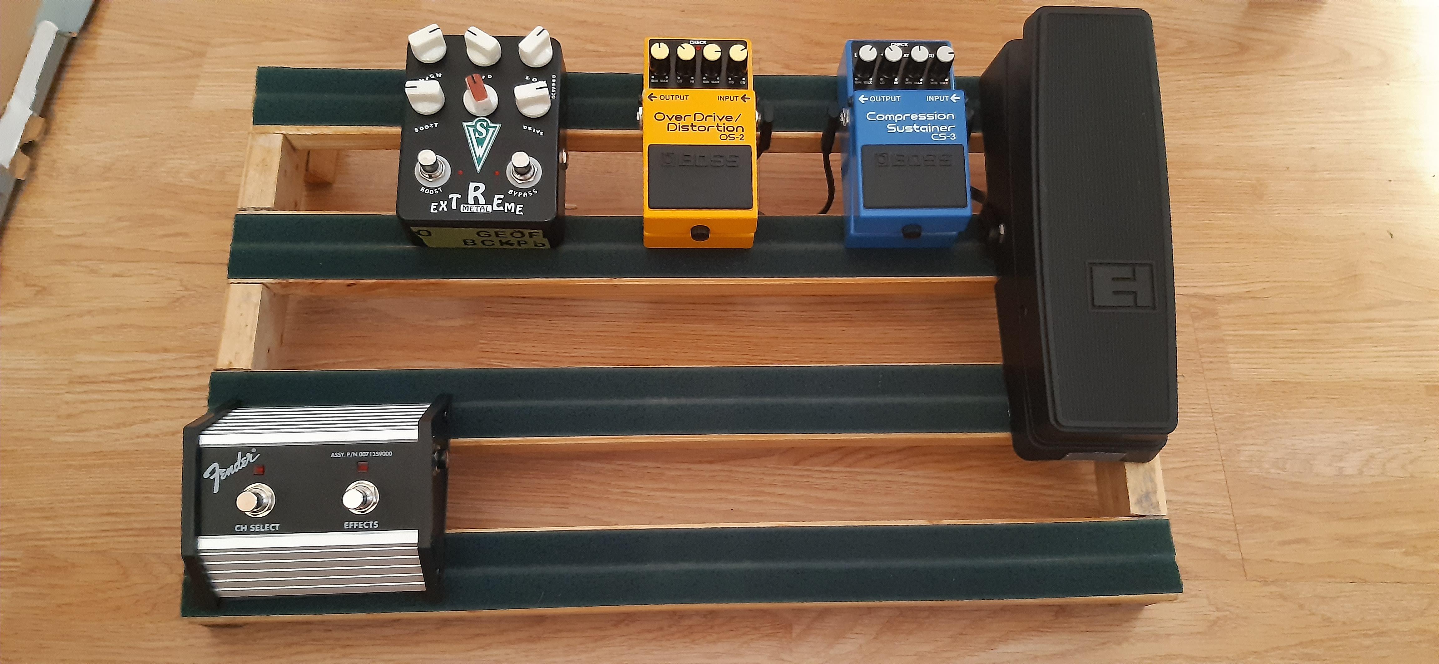 I made this pedalboard using materials that i have in home, only
