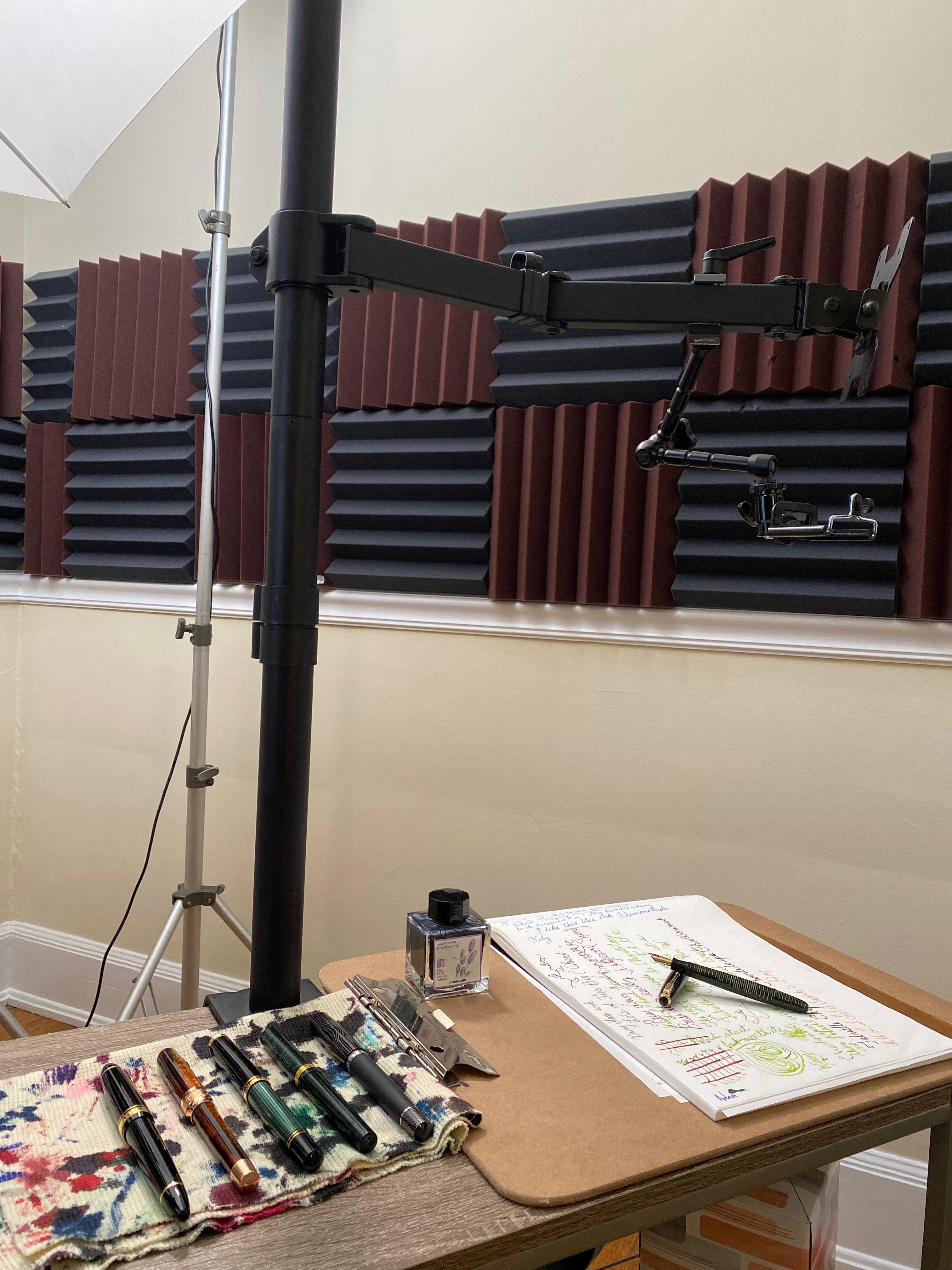 Got the overhead angle set up for my next fountain pen video I'm working on ) r/fountainpens