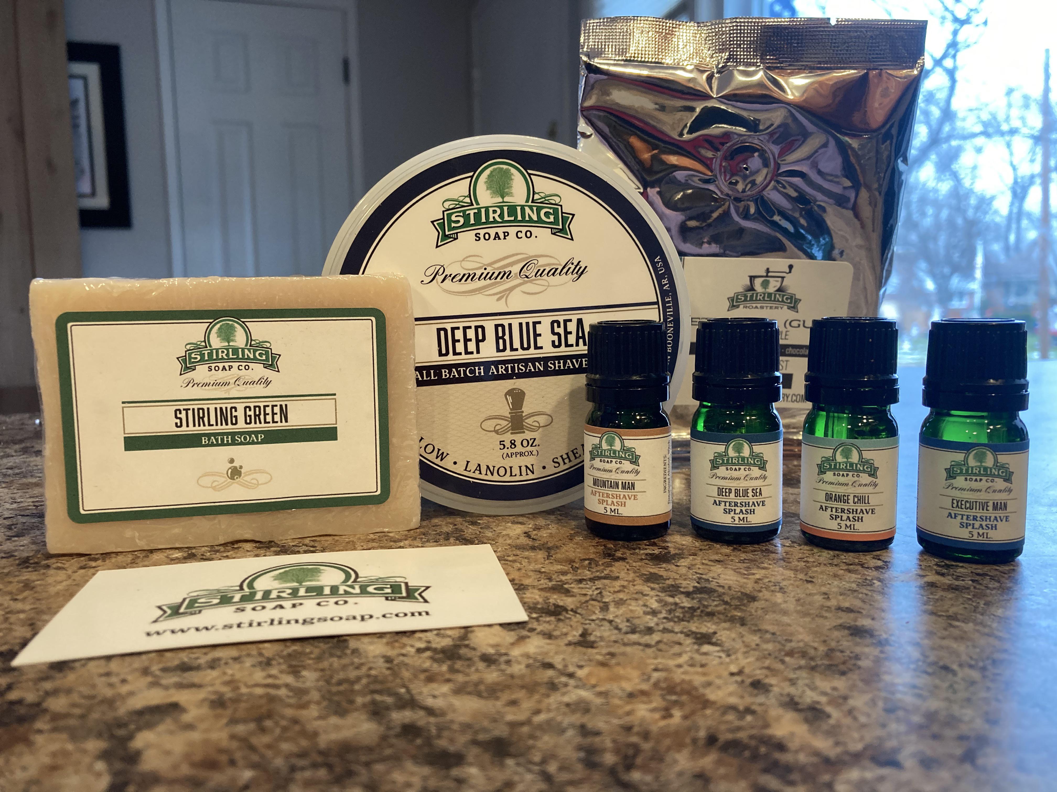 Bought my first shave soap and a sample of splashes from Stirling Soap