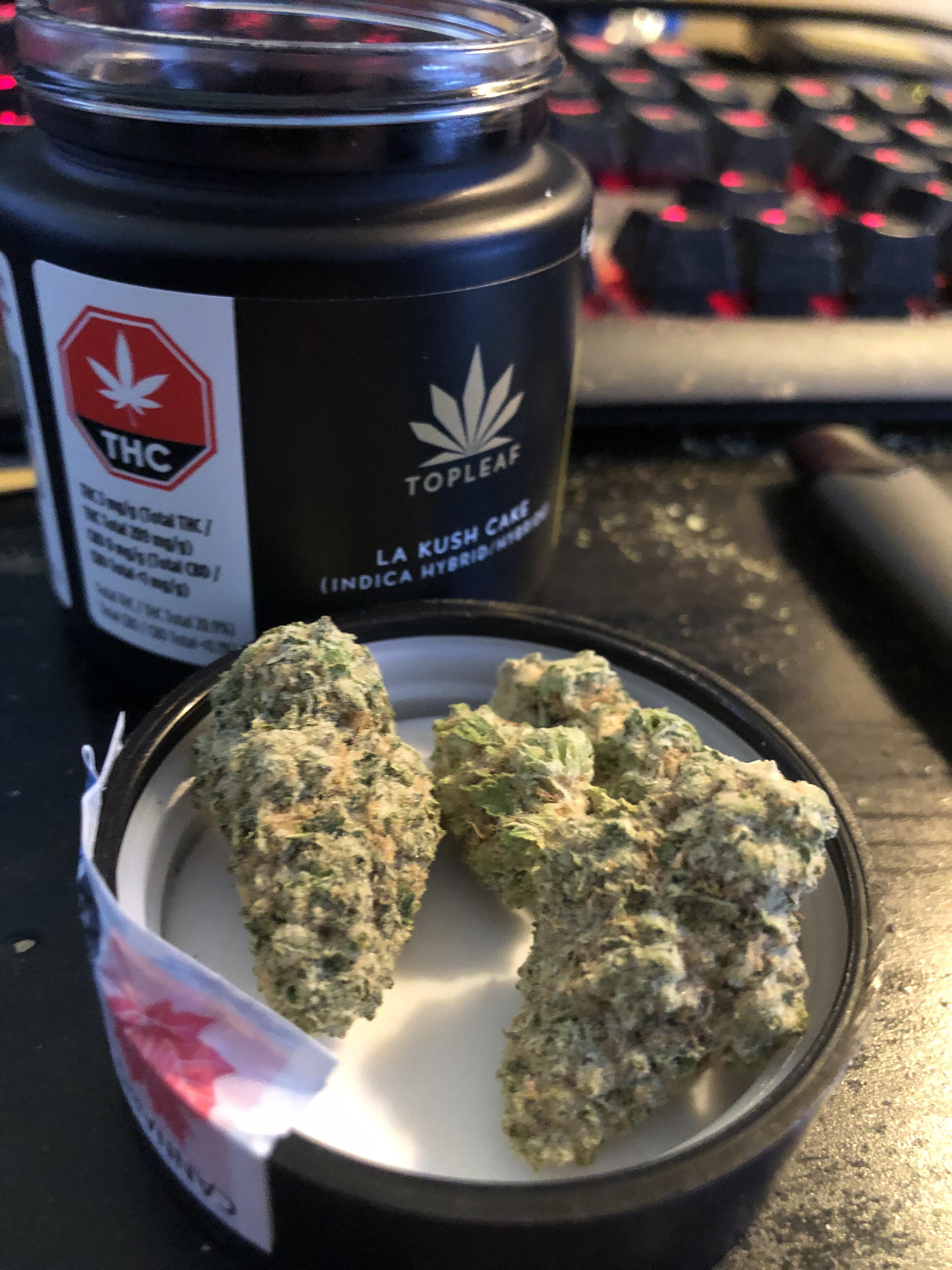 LA Kush Cake Top Leaf 29. Review to follow! r/sqdc