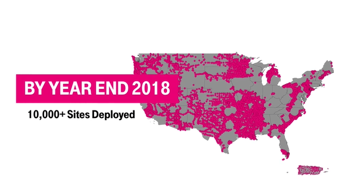 T Mobile 600mhz Map Map of 600 mhz sites to be deployed by year end 2018 tmobile