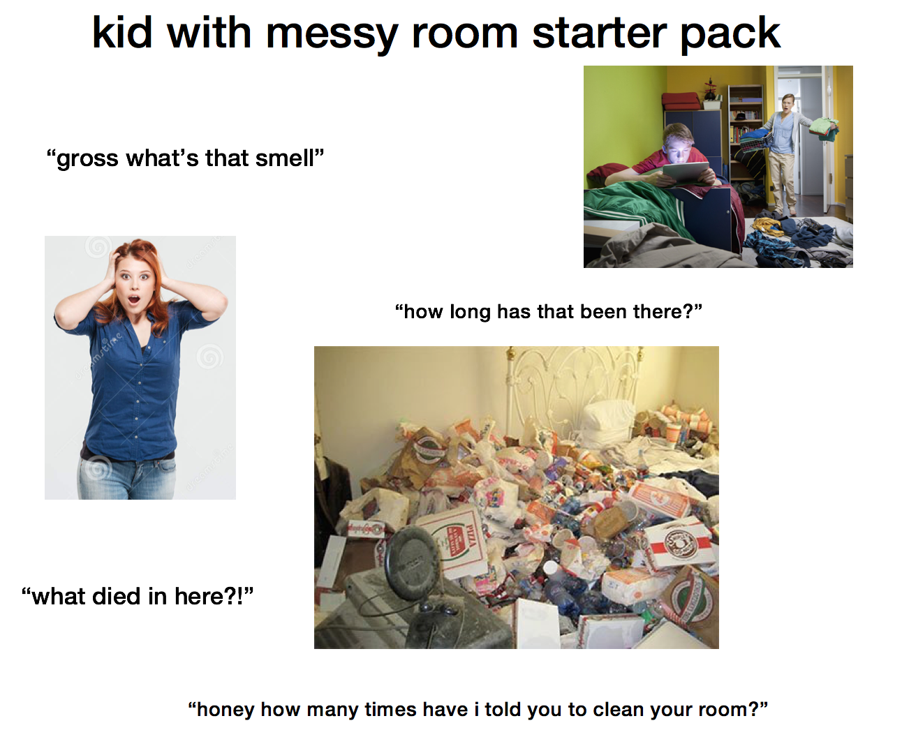 kid with messy room starterpack r/starterpacks
