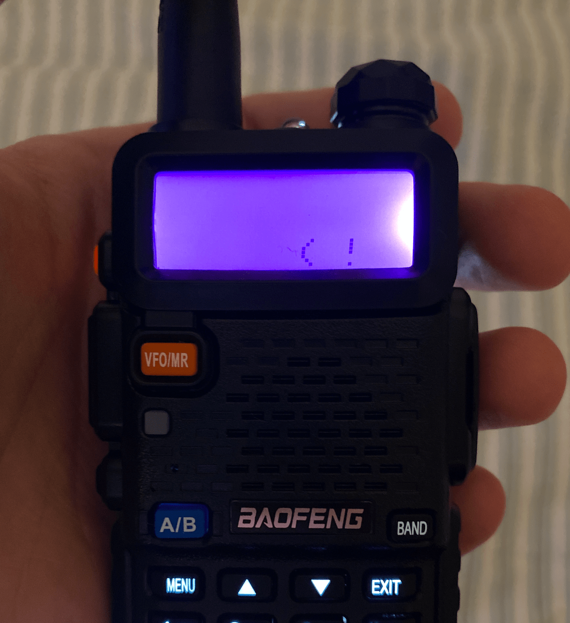 New UV-5R error - worked for about 15 minutes out the box, now