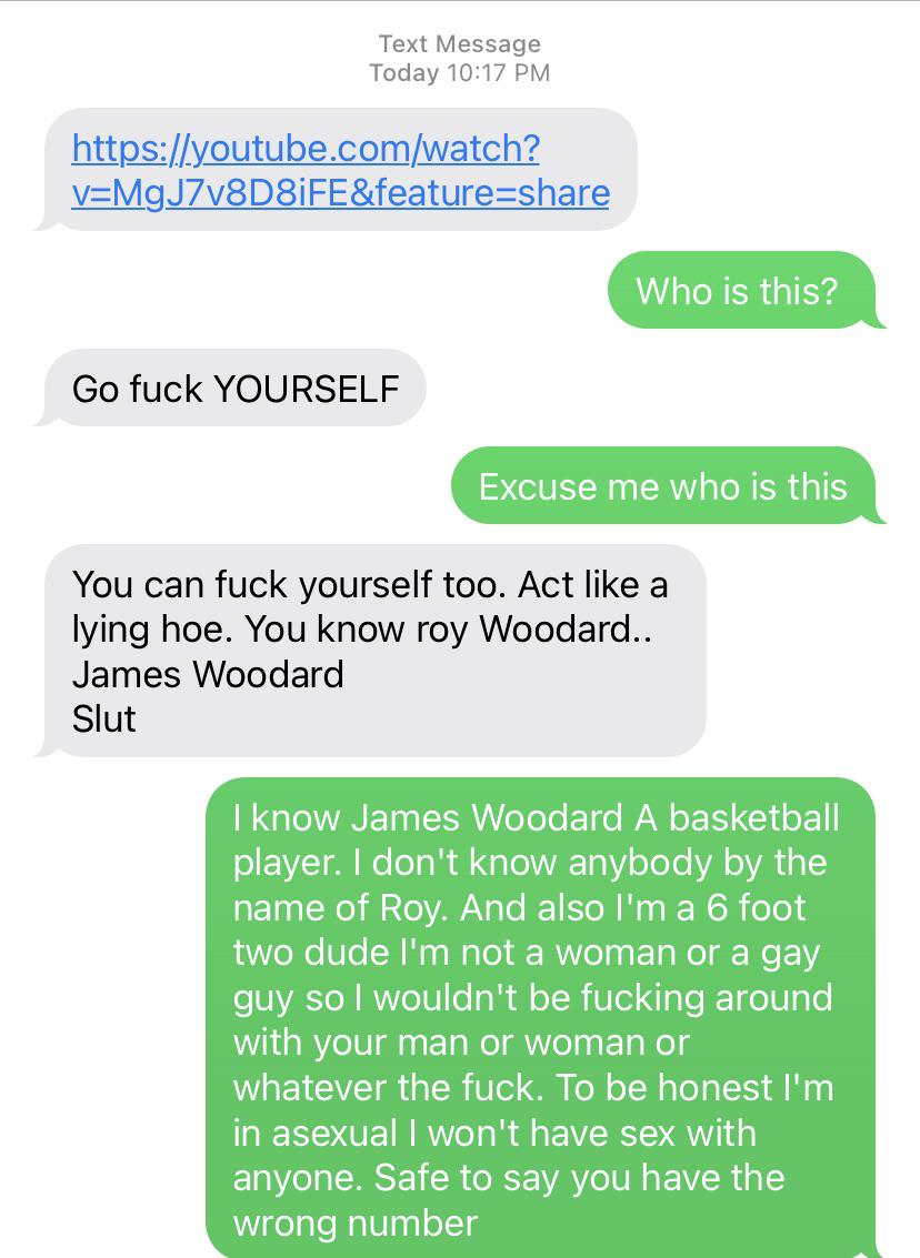 I got this text message from some angry Woman this is why you don’t