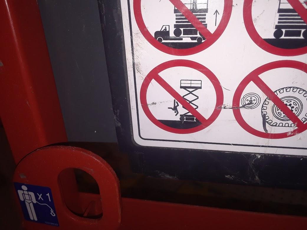 This warning on a scissor lift..you know...in case it wasnt obvious r