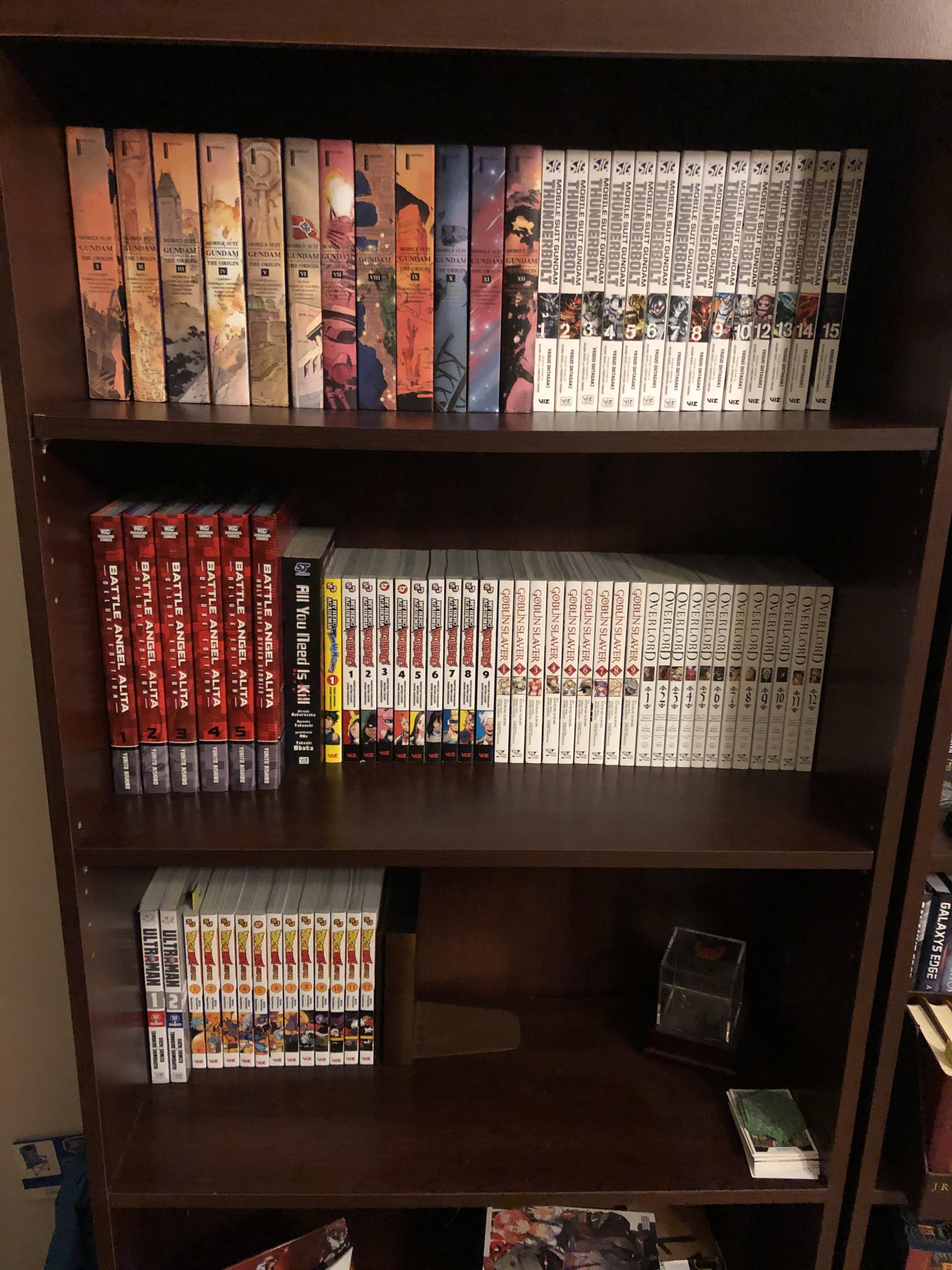 Here’s my manga shelf so far. Started collecting a few months ago, and