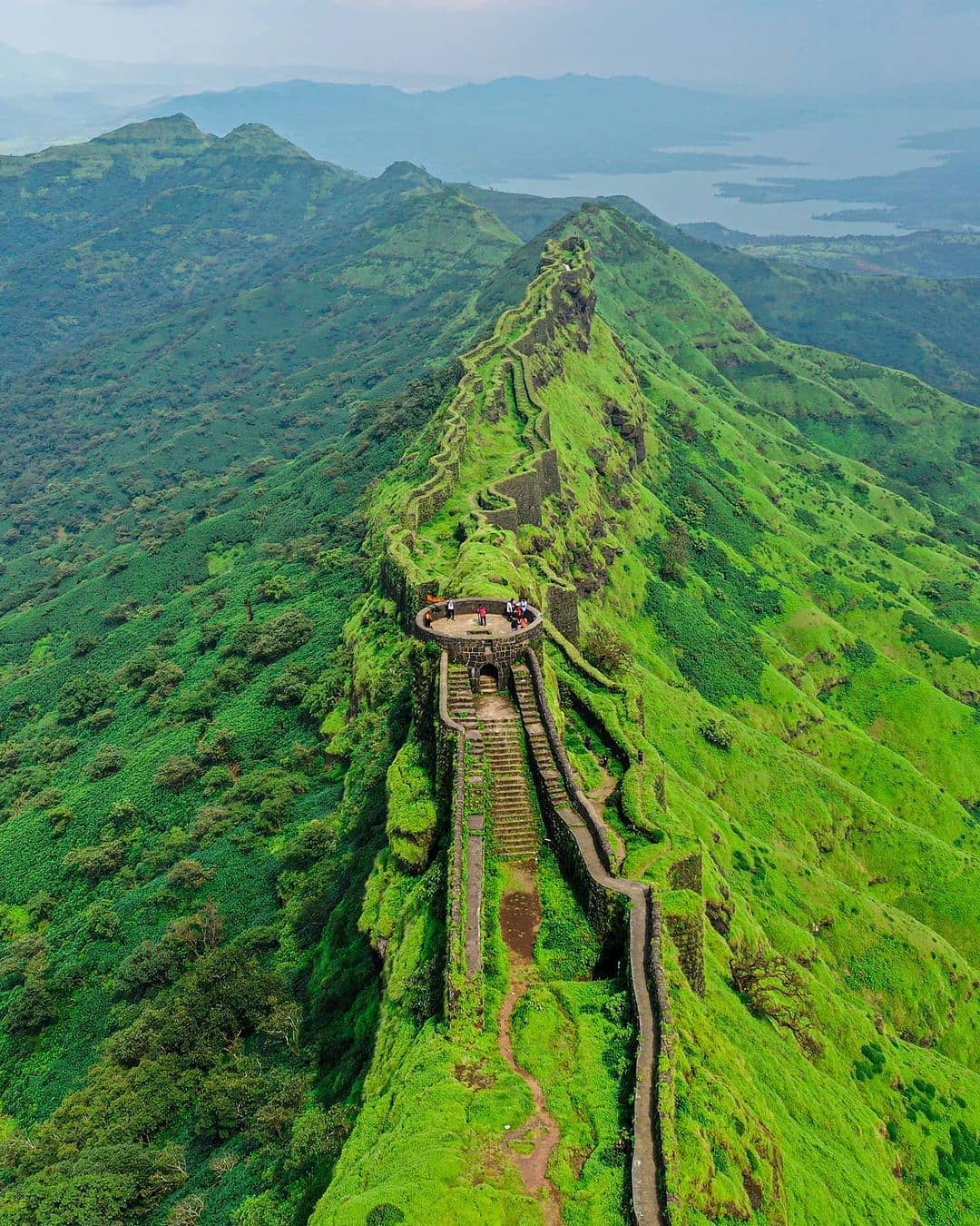 A corner of Rajgad Fort, former citadel of Maratha Empire at Pune