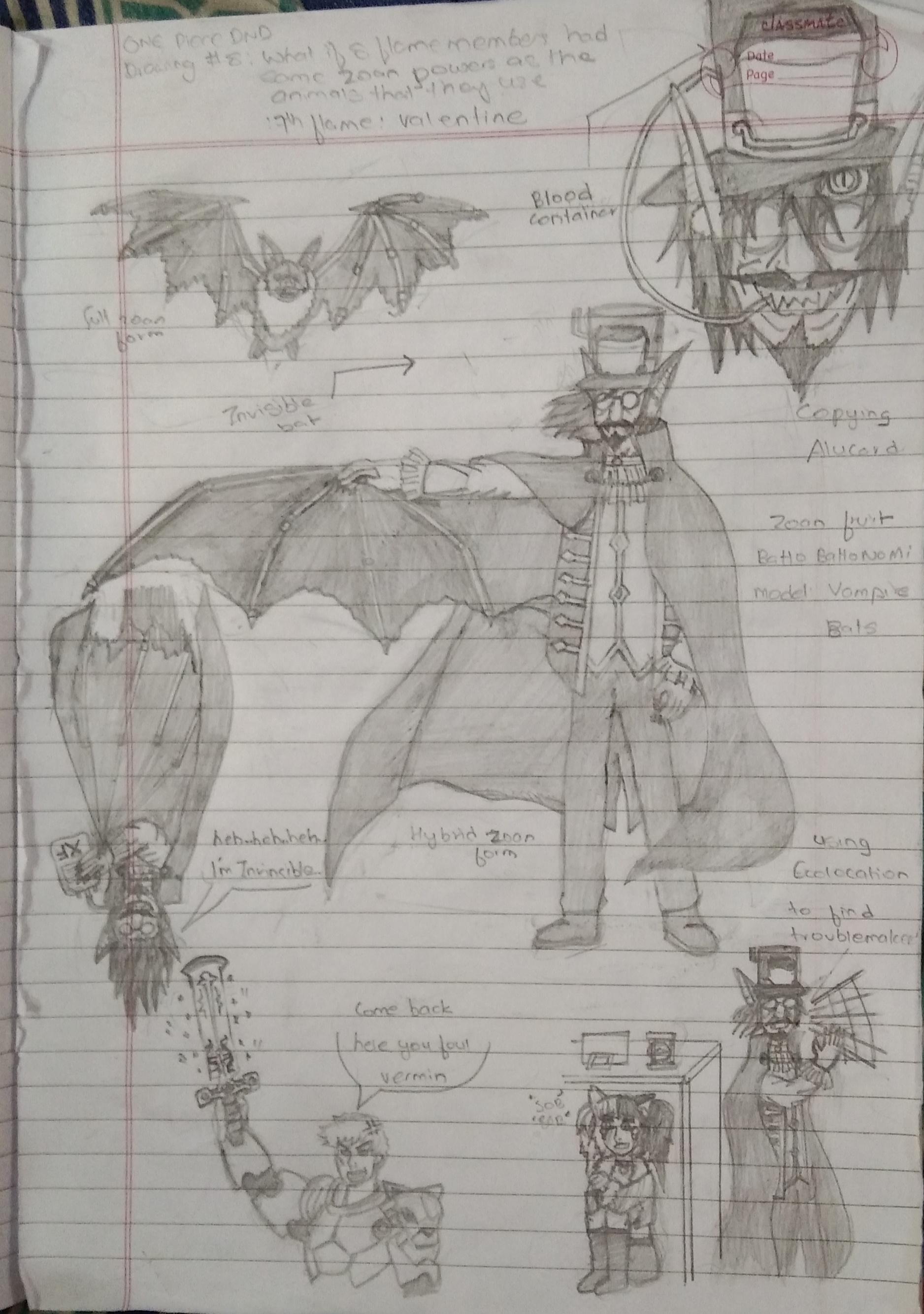 8th one piece dnd drawing what if 8 flame members had same zoan