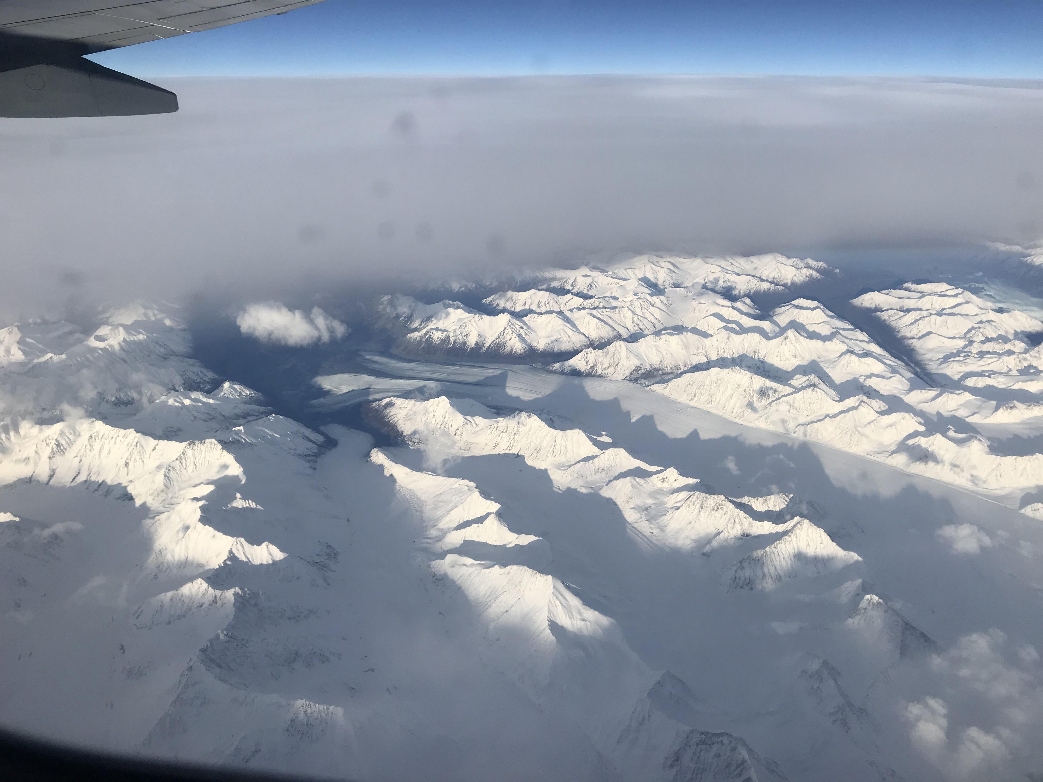 View from my flight to Fairbanks, AK. Photo taken somewhere near Valdez