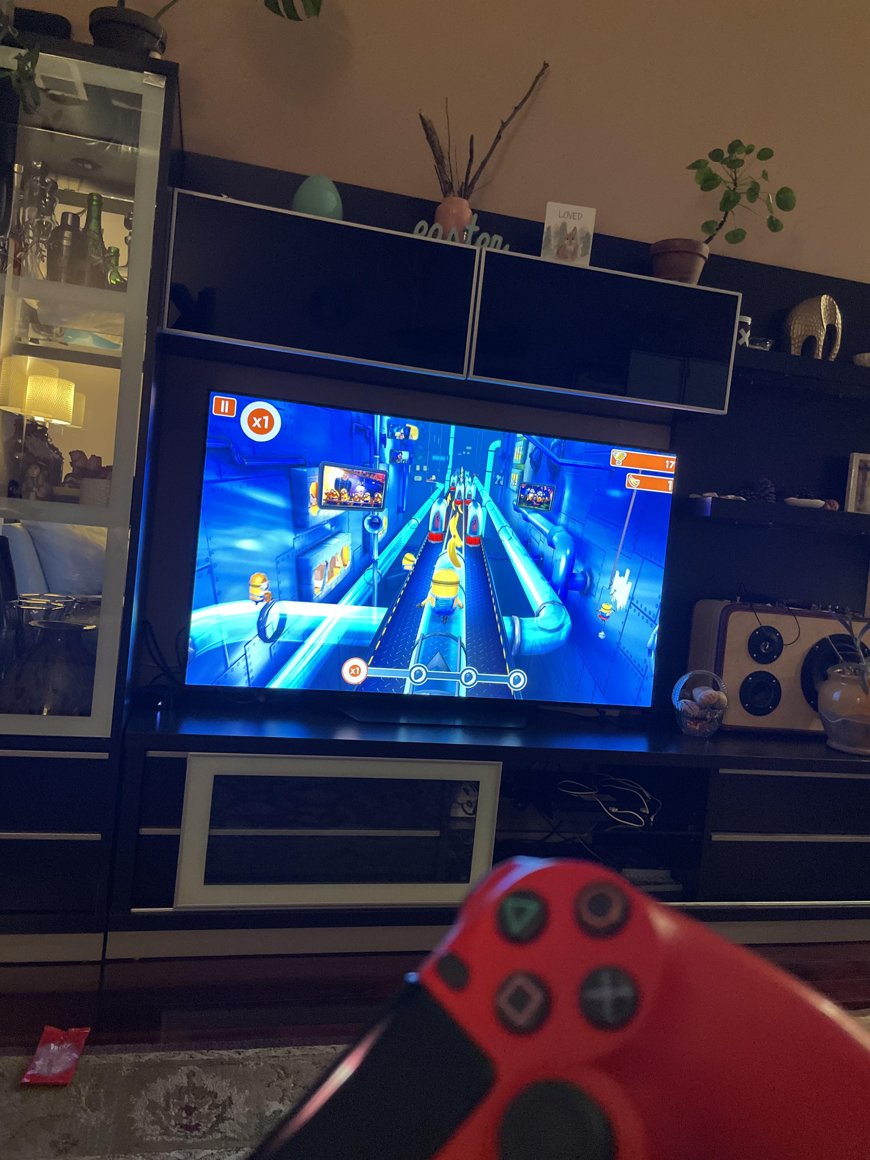 You can play minion rush on Apple TV with a ps4 controller r/Minions