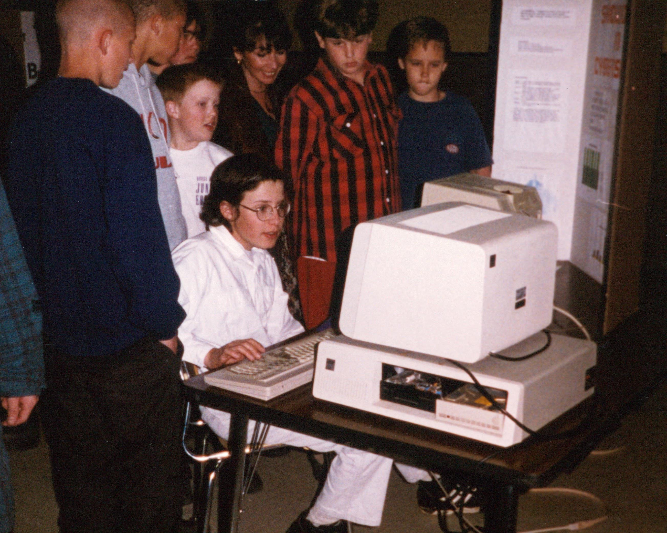 Today's the 40th birthday of the IBM PC, so here’s me in 1994 showing