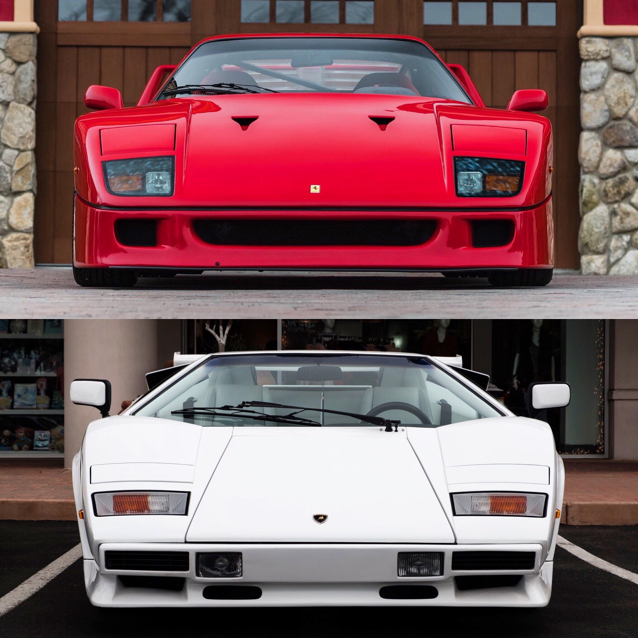 Which would you rather have, Countach or Ferrari F40 r