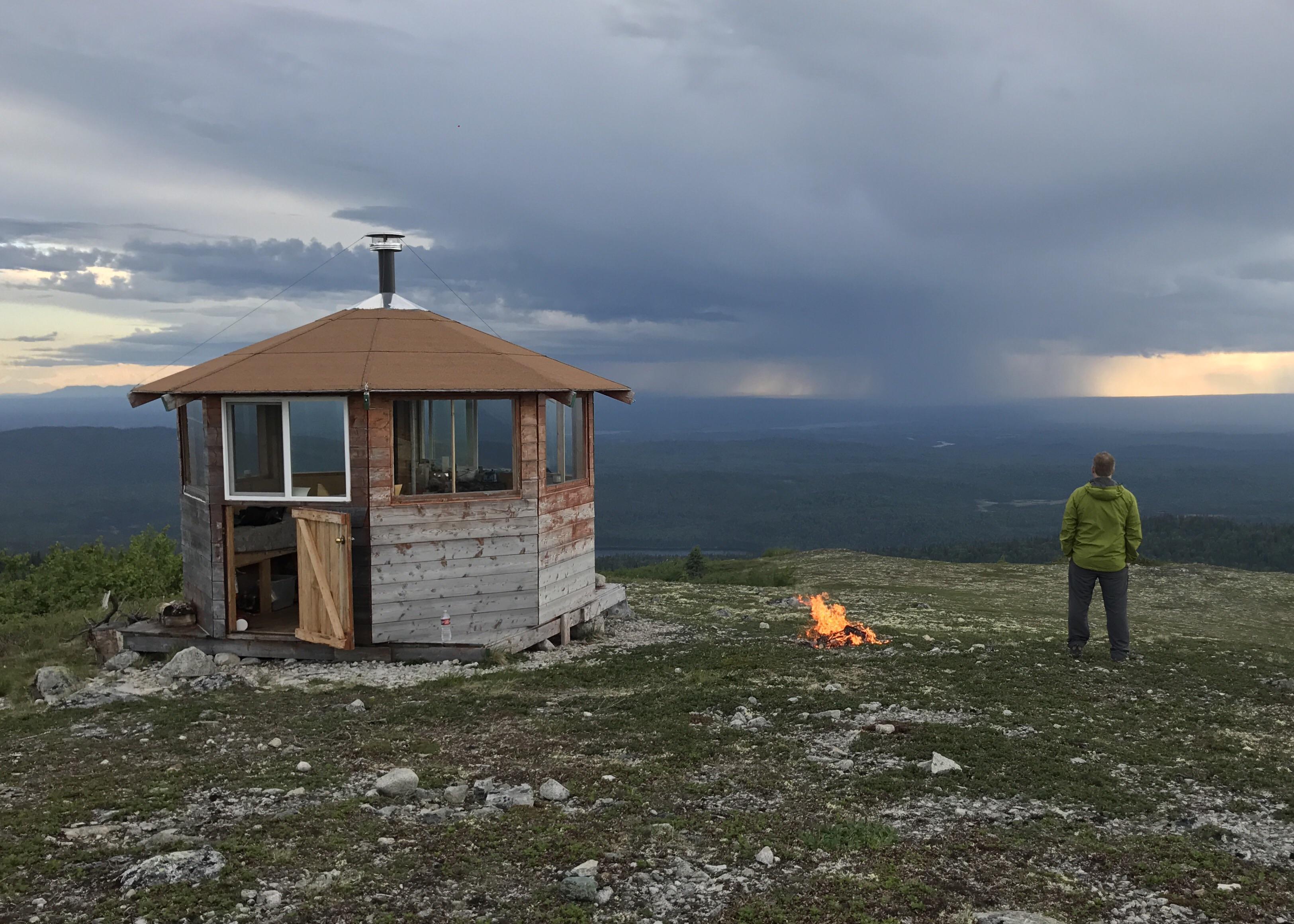 This offgrid cabin I stayed in, in the Talkeetna Mountains in Alaska