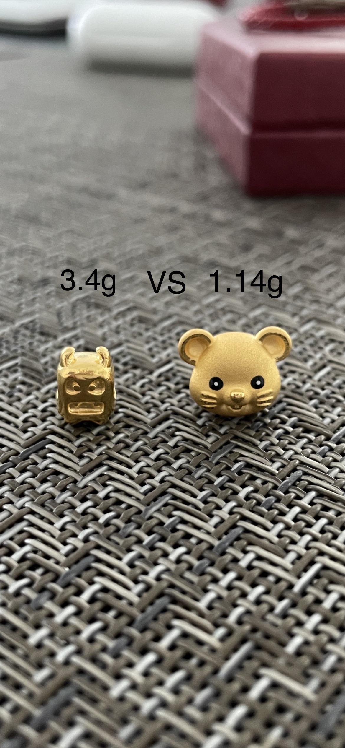 Hollow VS Solid Gold Charms (Both 24k) r/Gold