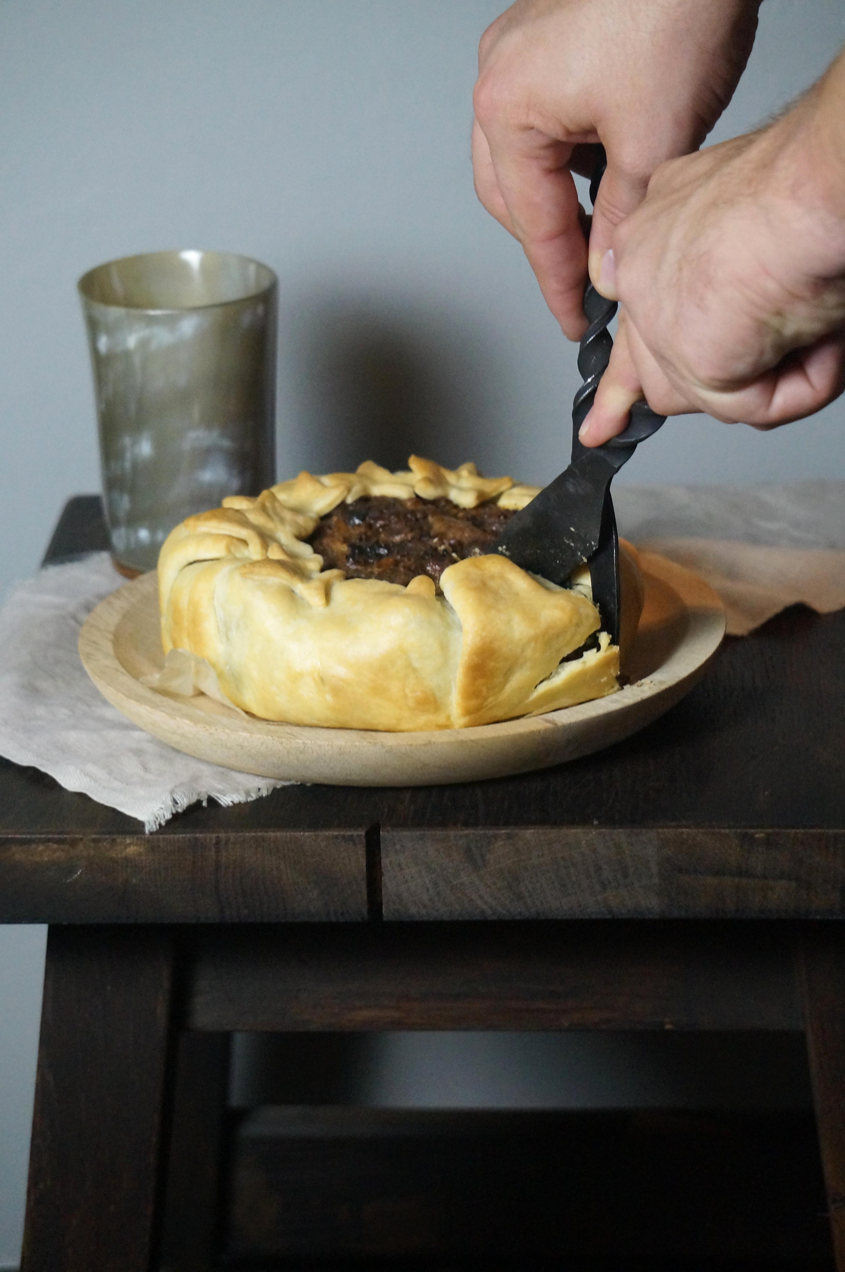 Week 37 Ancient Recipes Medieval Pie with Chicken, Bacon, Chestnut