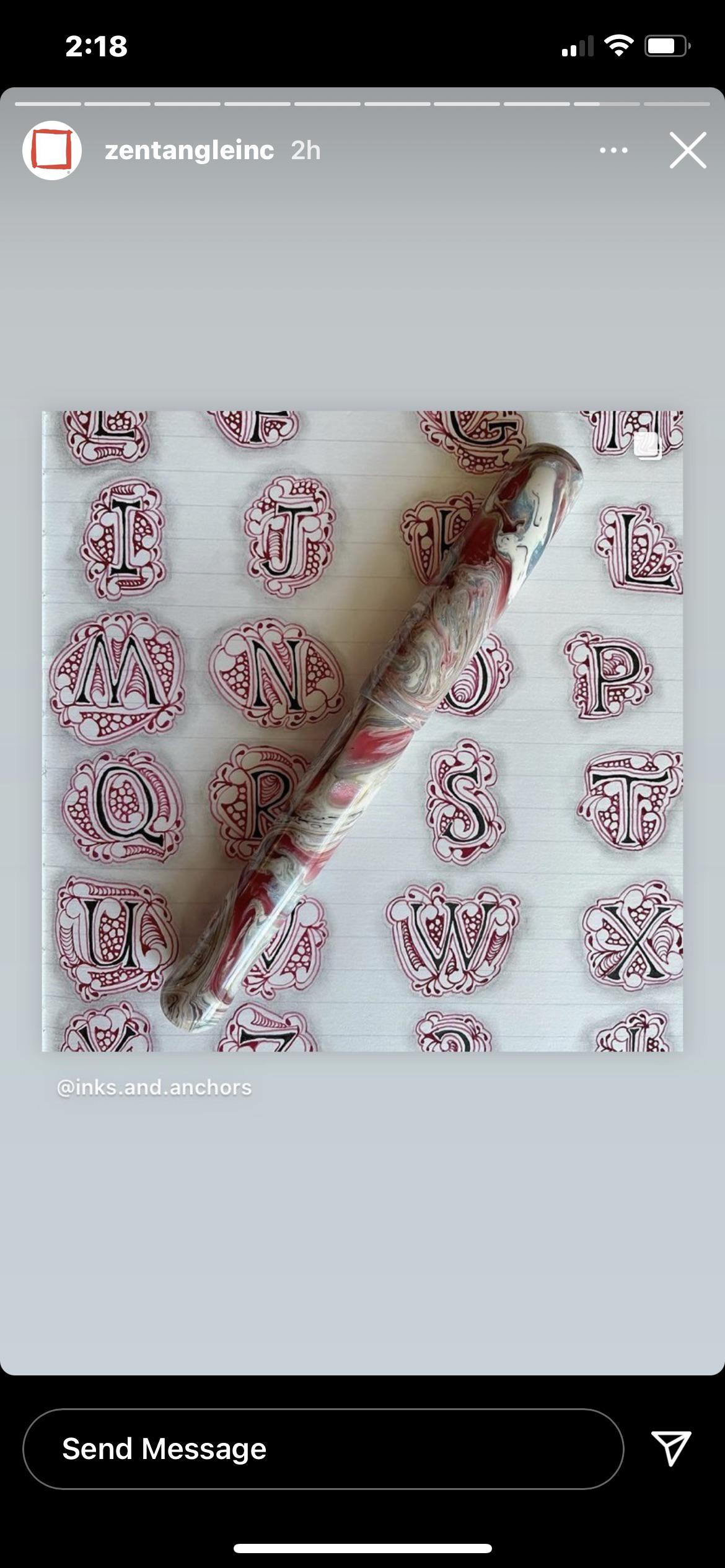 Tangling with my Butterknife Creations pen and Pennonia ink r