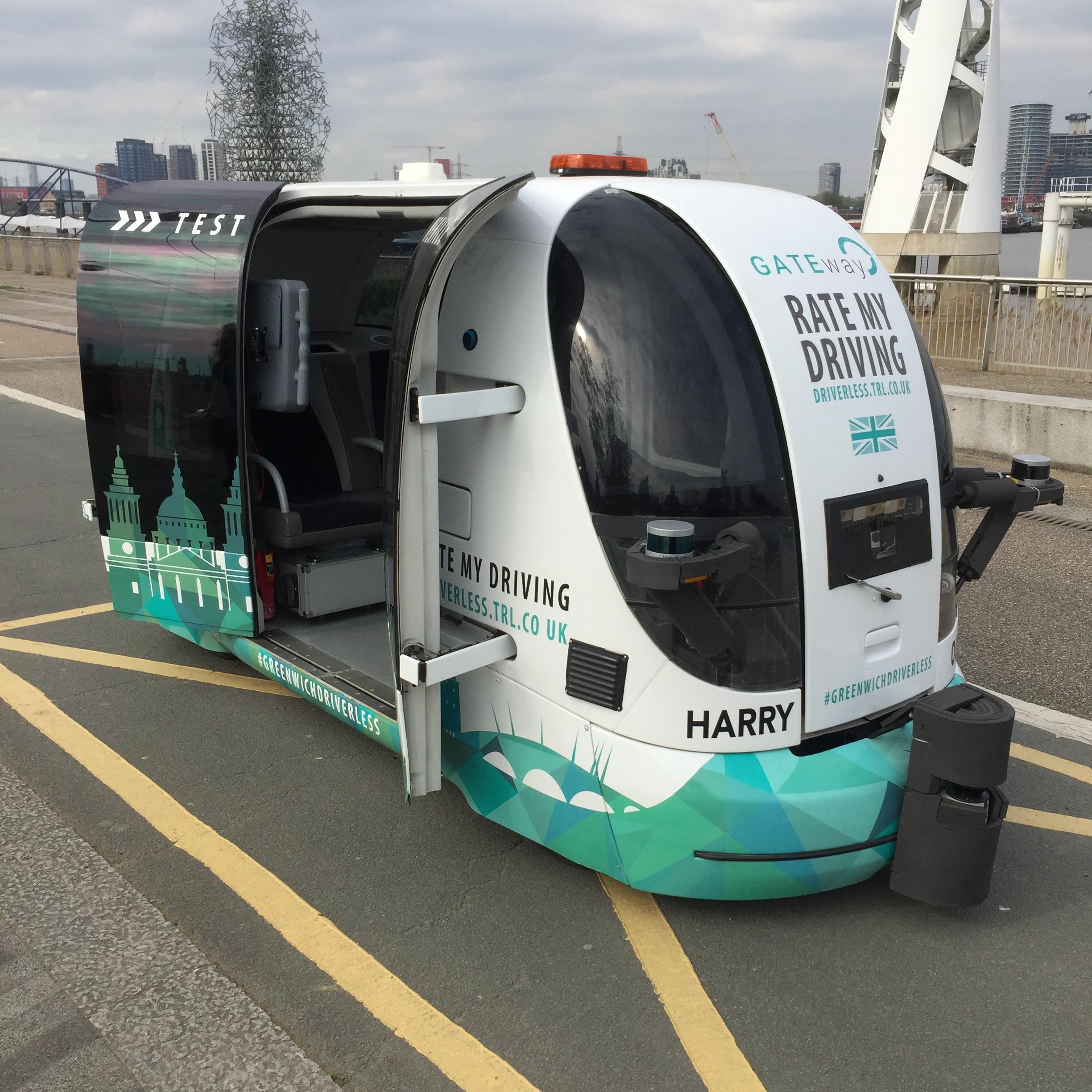 I got to ride in the Greenwich driverless vehicle trial yesterday! r