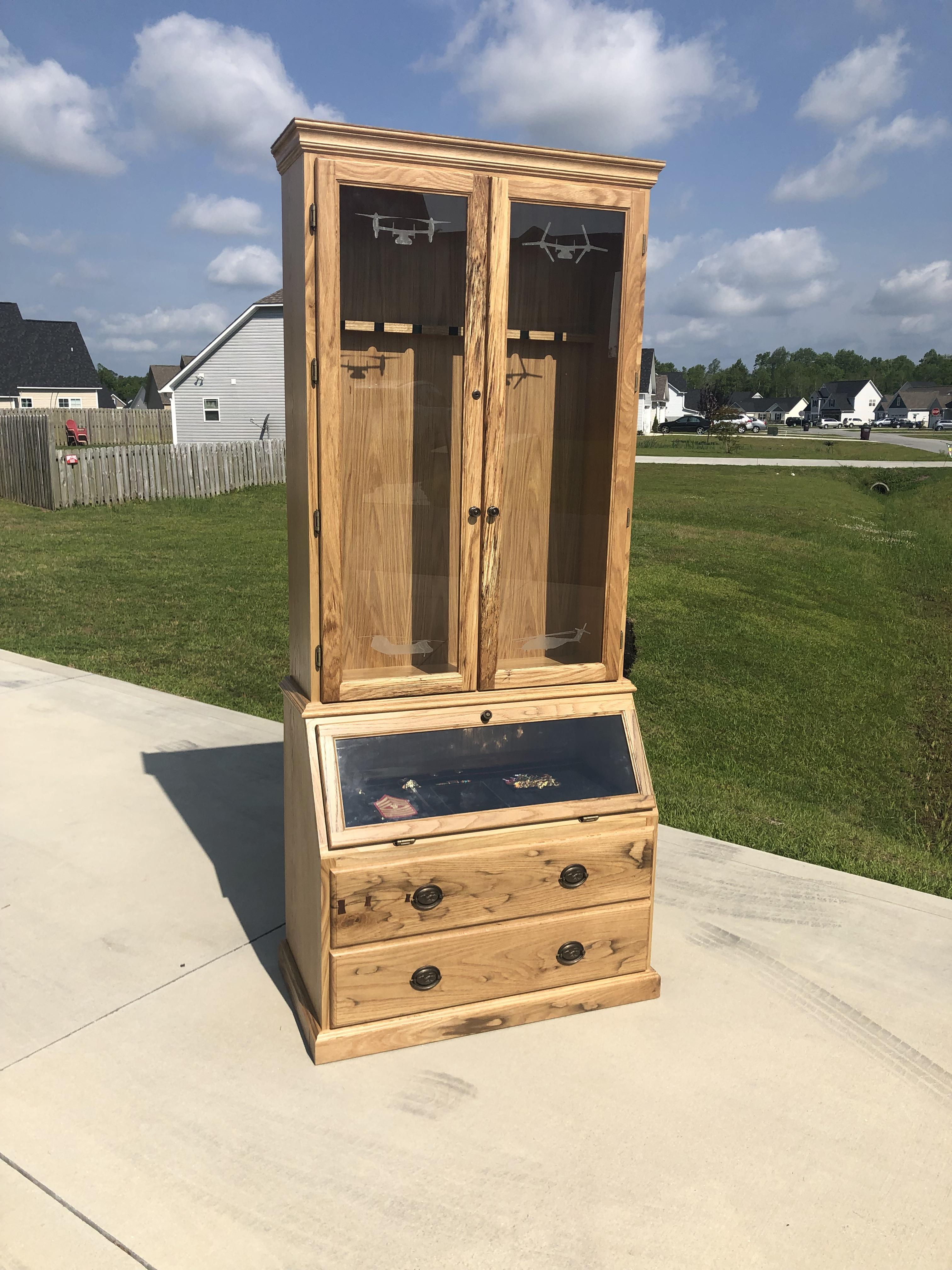 Finally finished this custom gun for a retiring Marine. White